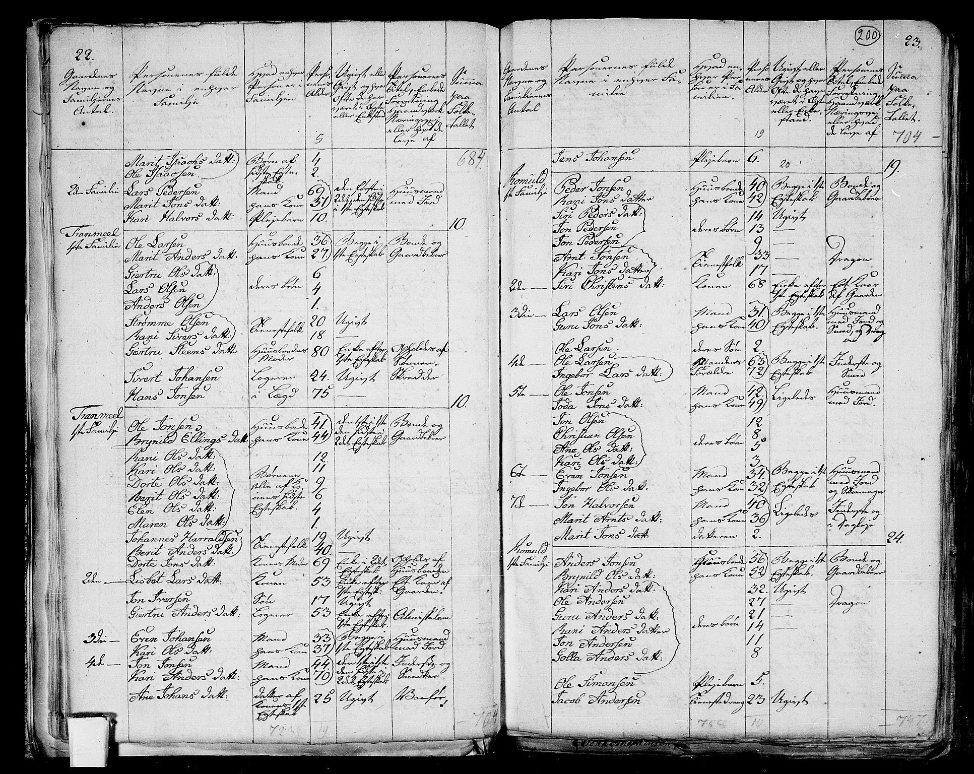 RA, 1801 census for 1653P Melhus, 1801, p. 199b-200a