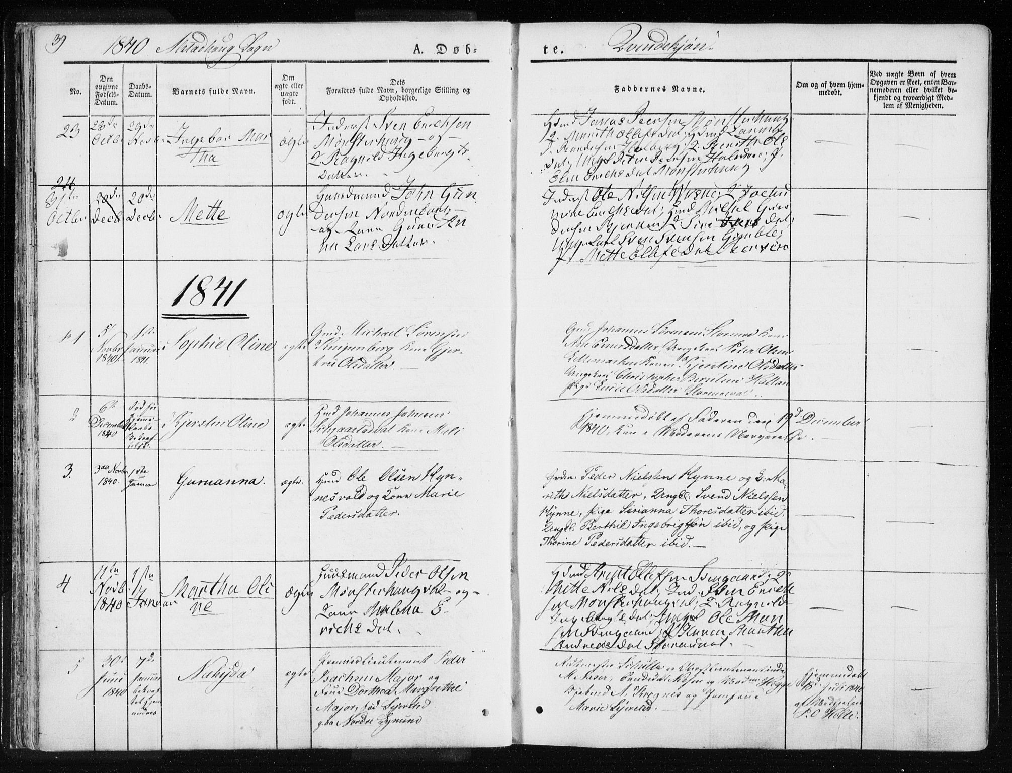 Ministerialprotokoller, klokkerbøker og fødselsregistre - Nord-Trøndelag, SAT/A-1458/717/L0154: Parish register (official) no. 717A06 /1, 1836-1849, p. 39
