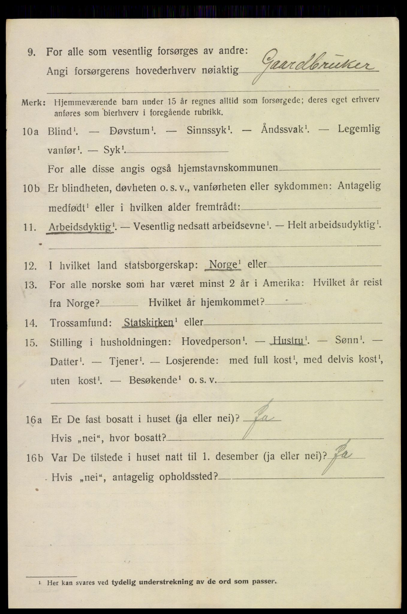 SAK, 1920 census for Iveland, 1920, p. 1956