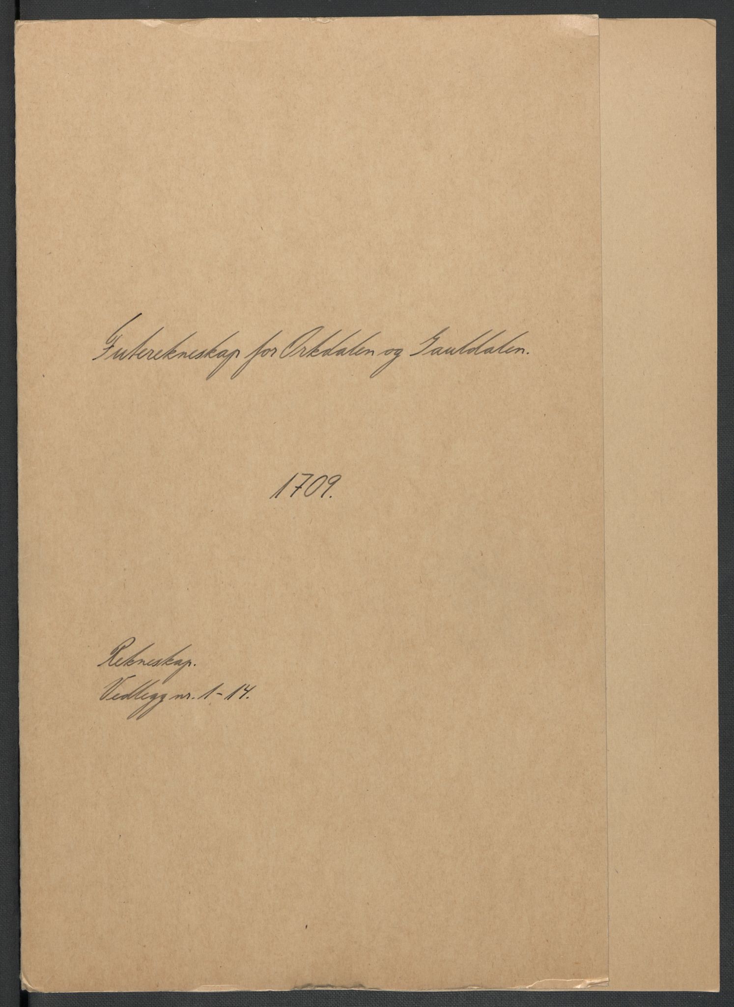 Rentekammeret inntil 1814, Reviderte regnskaper, Fogderegnskap, AV/RA-EA-4092/R60/L3959: Fogderegnskap Orkdal og Gauldal, 1709, p. 2
