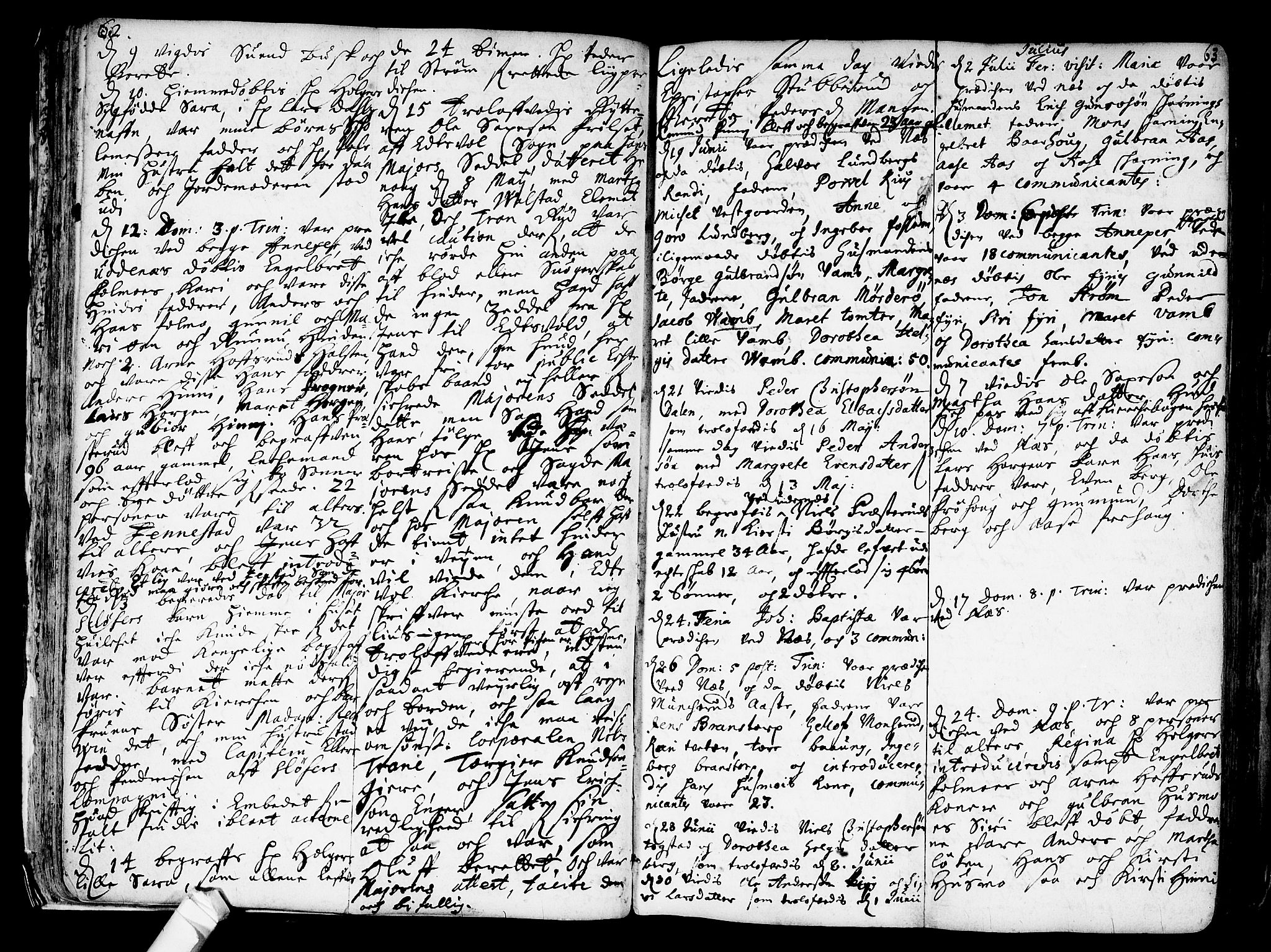 Nes prestekontor Kirkebøker, AV/SAO-A-10410/F/Fa/L0001: Parish register (official) no. I 1, 1689-1716, p. 62-63