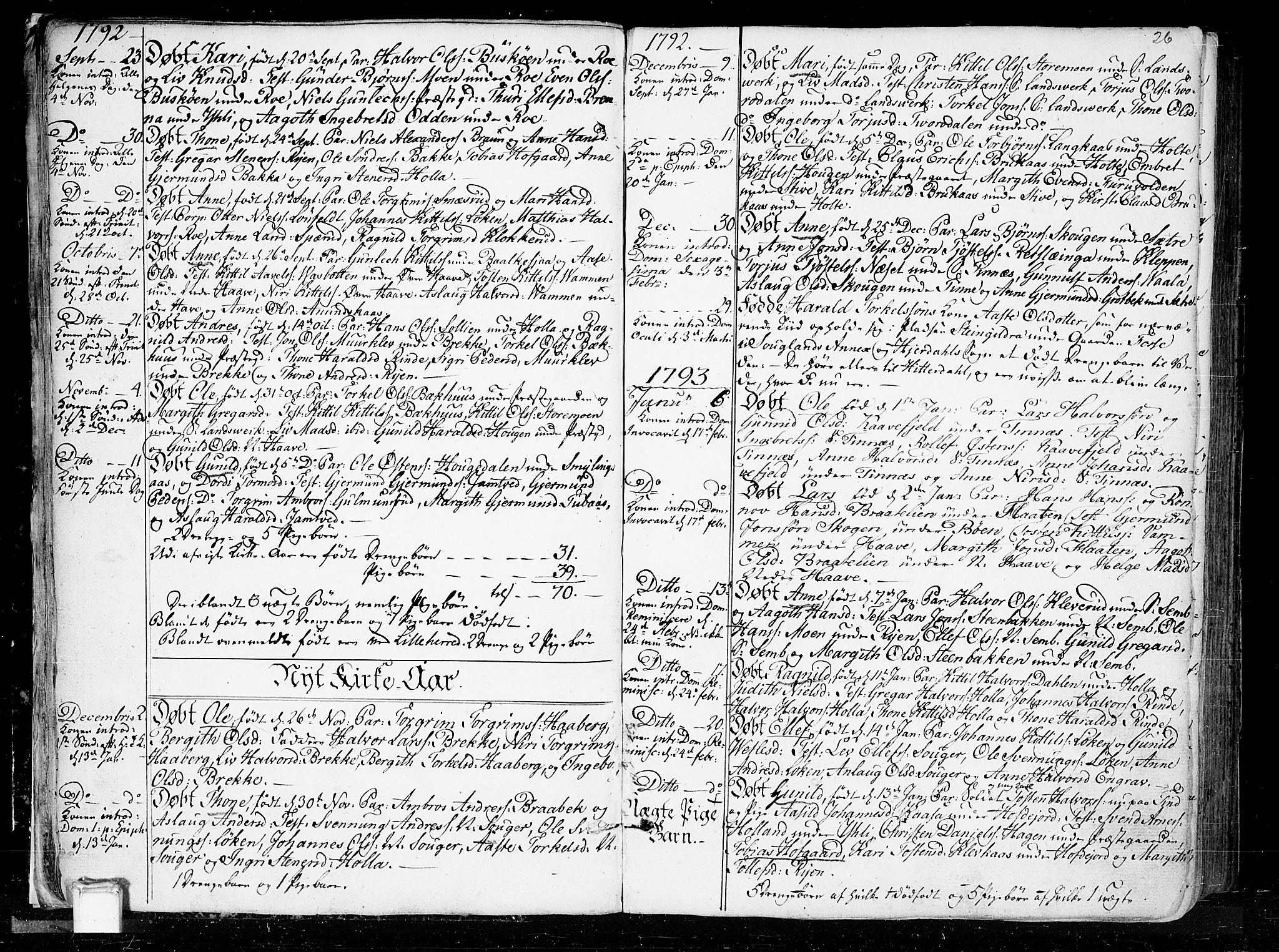 Heddal kirkebøker, SAKO/A-268/F/Fa/L0004: Parish register (official) no. I 4, 1784-1814, p. 26