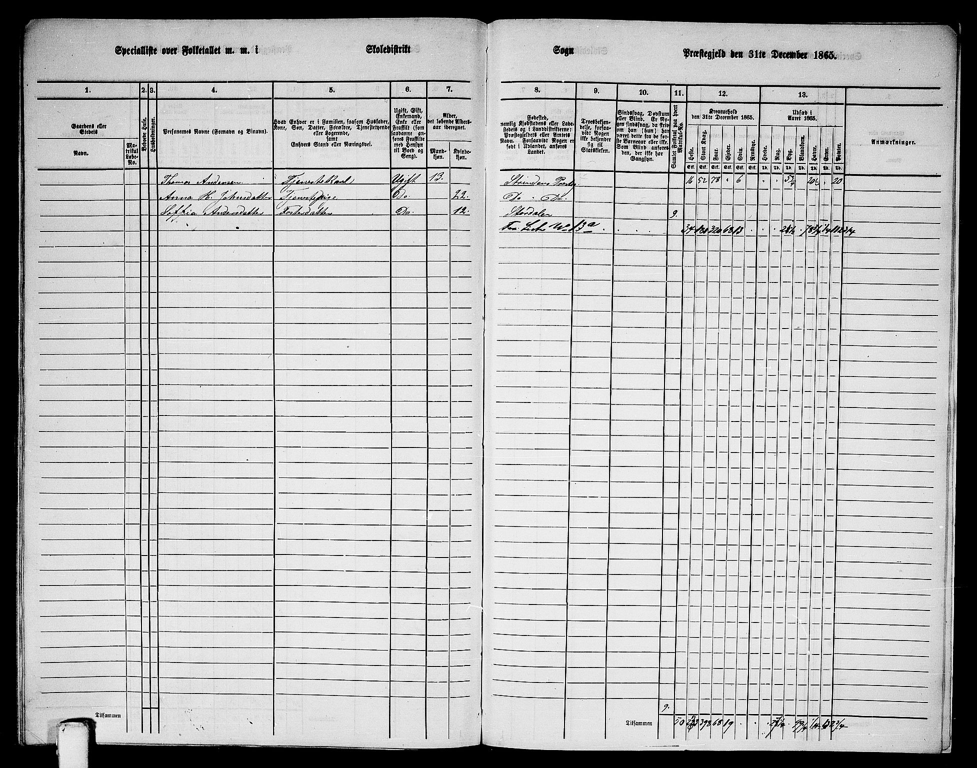 RA, 1865 census for Strinda, 1865, p. 267