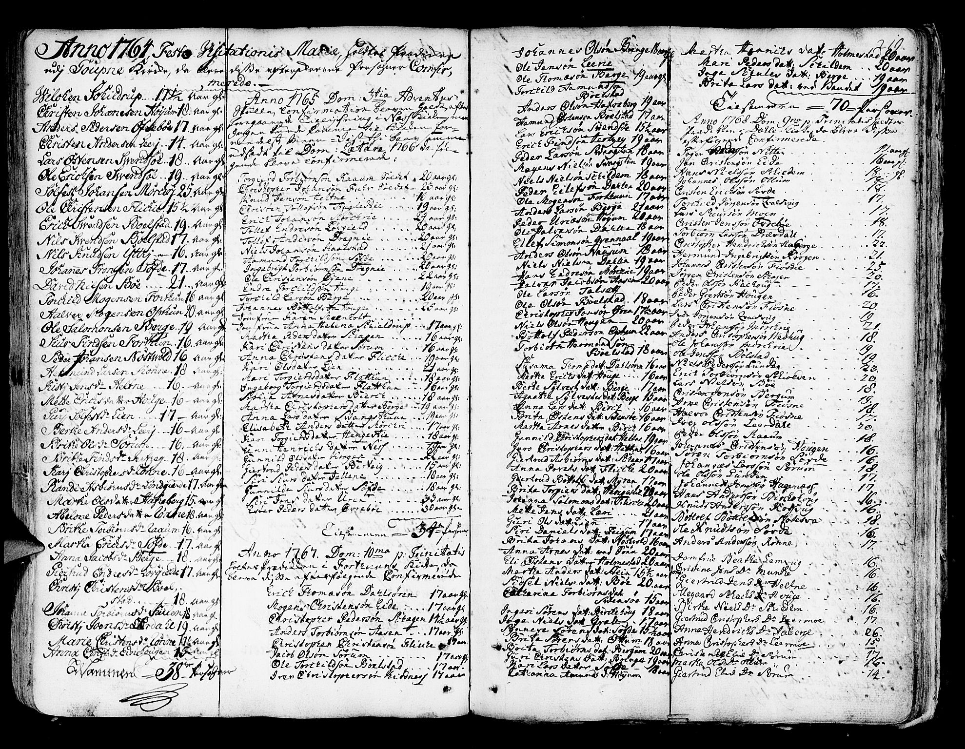 Luster sokneprestembete, SAB/A-81101/H/Haa/Haaa/L0001: Parish register (official) no. A 1, 1731-1803, p. 219