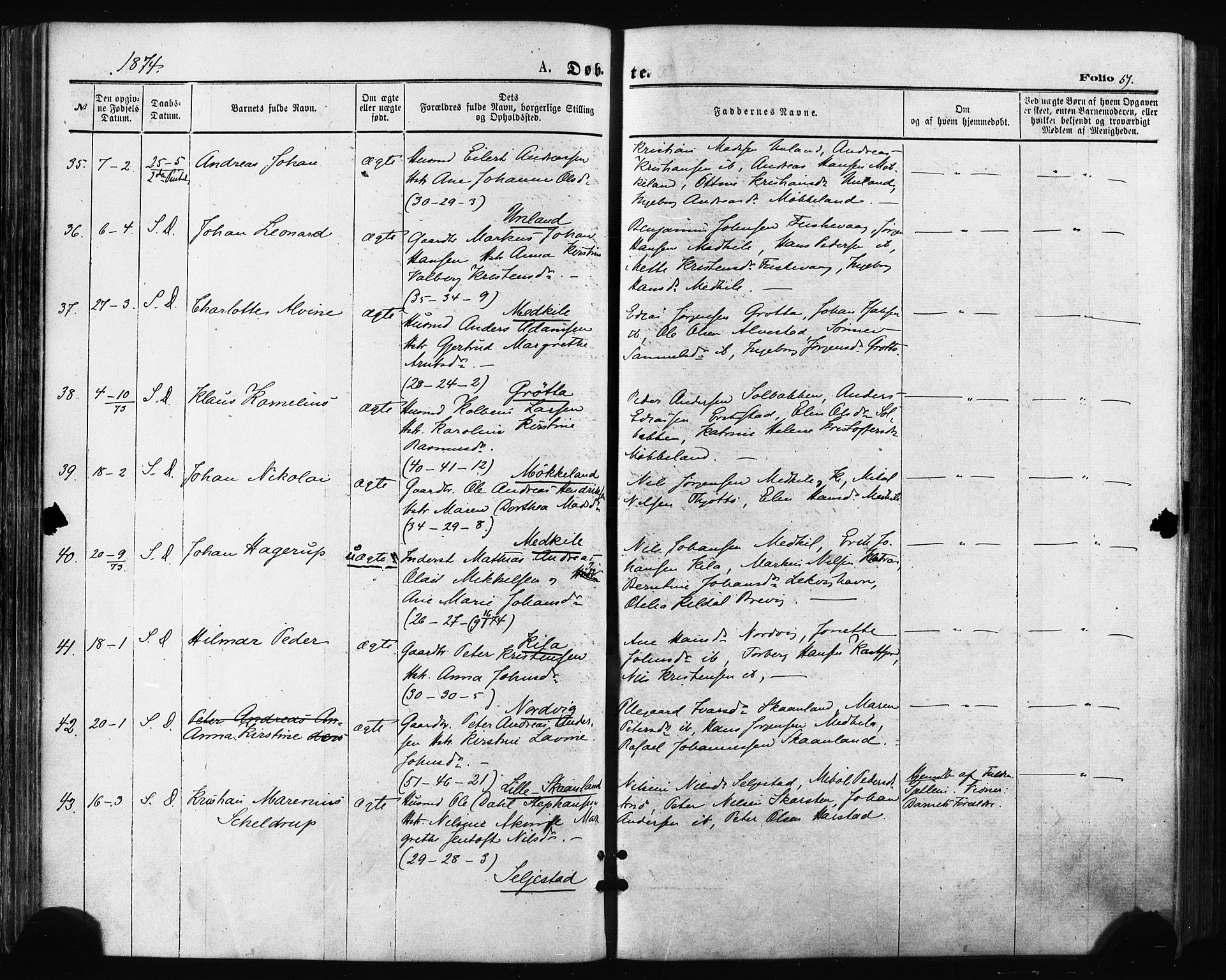Trondenes sokneprestkontor, SATØ/S-1319/H/Ha/L0013kirke: Parish register (official) no. 13, 1870-1878, p. 51