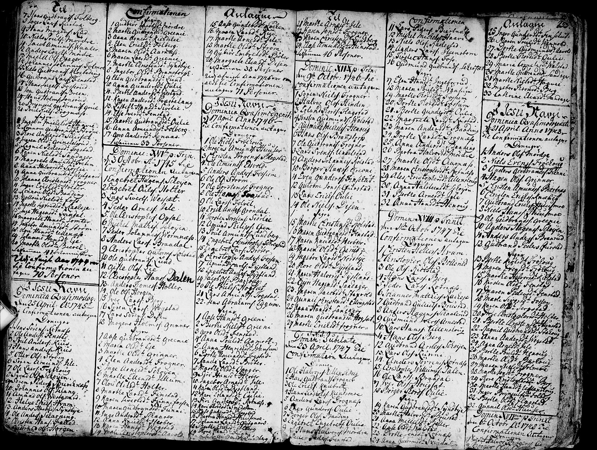 Nes prestekontor Kirkebøker, SAO/A-10410/F/Fa/L0003: Parish register (official) no. I 3, 1734-1781, p. 255