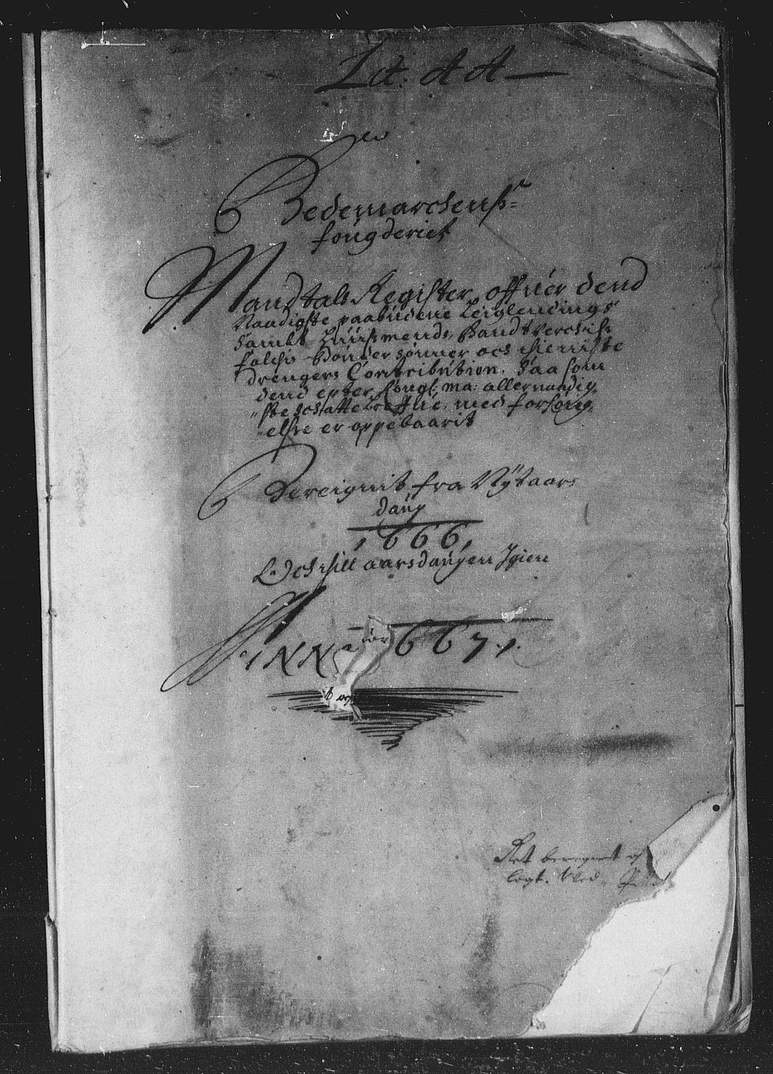 Rentekammeret inntil 1814, Reviderte regnskaper, Stiftamtstueregnskaper, Landkommissariatet på Akershus og Akershus stiftamt, RA/EA-5869/R/Rb/L0037: Akershus stiftamt, 1666