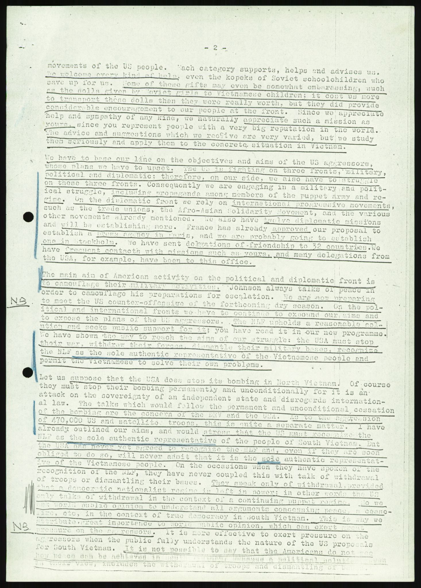 Utenriksdepartementet, hovedarkiv, AV/RA-S-6794/D/Da/Daa/L0969/0001: Verdenspolitikk. Fremmede staters politikk. Generelt / Sør-Vietnam: Nobelpristakeres fredsaksjoner (2 mapper), 1967-1969, p. 50
