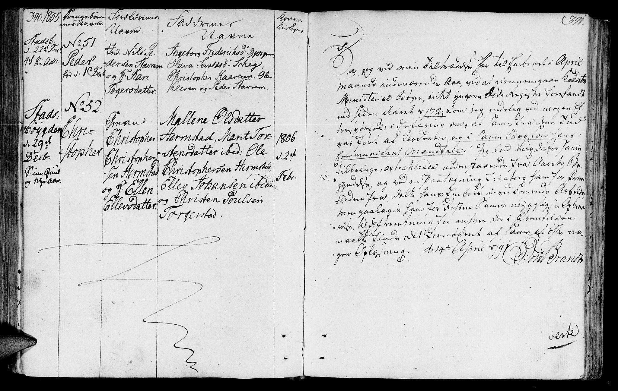 Ministerialprotokoller, klokkerbøker og fødselsregistre - Sør-Trøndelag, AV/SAT-A-1456/646/L0606: Parish register (official) no. 646A04, 1791-1805, p. 340-341
