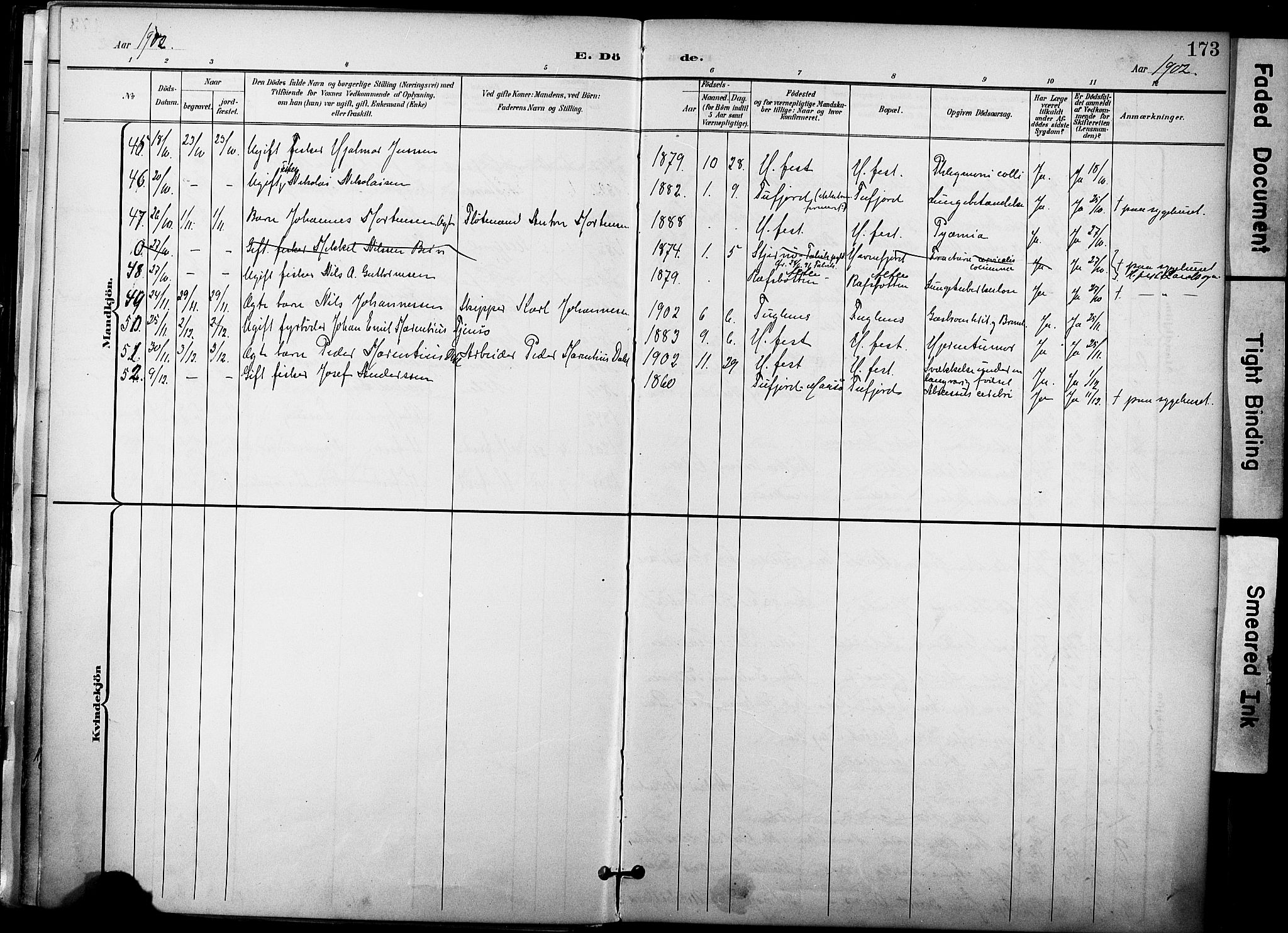 Hammerfest sokneprestkontor, AV/SATØ-S-1347/H/Ha/L0010.kirke: Parish register (official) no. 10, 1898-1905, p. 173