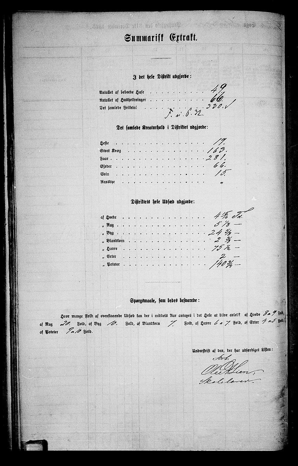 RA, 1865 census for Sauherad, 1865, p. 74