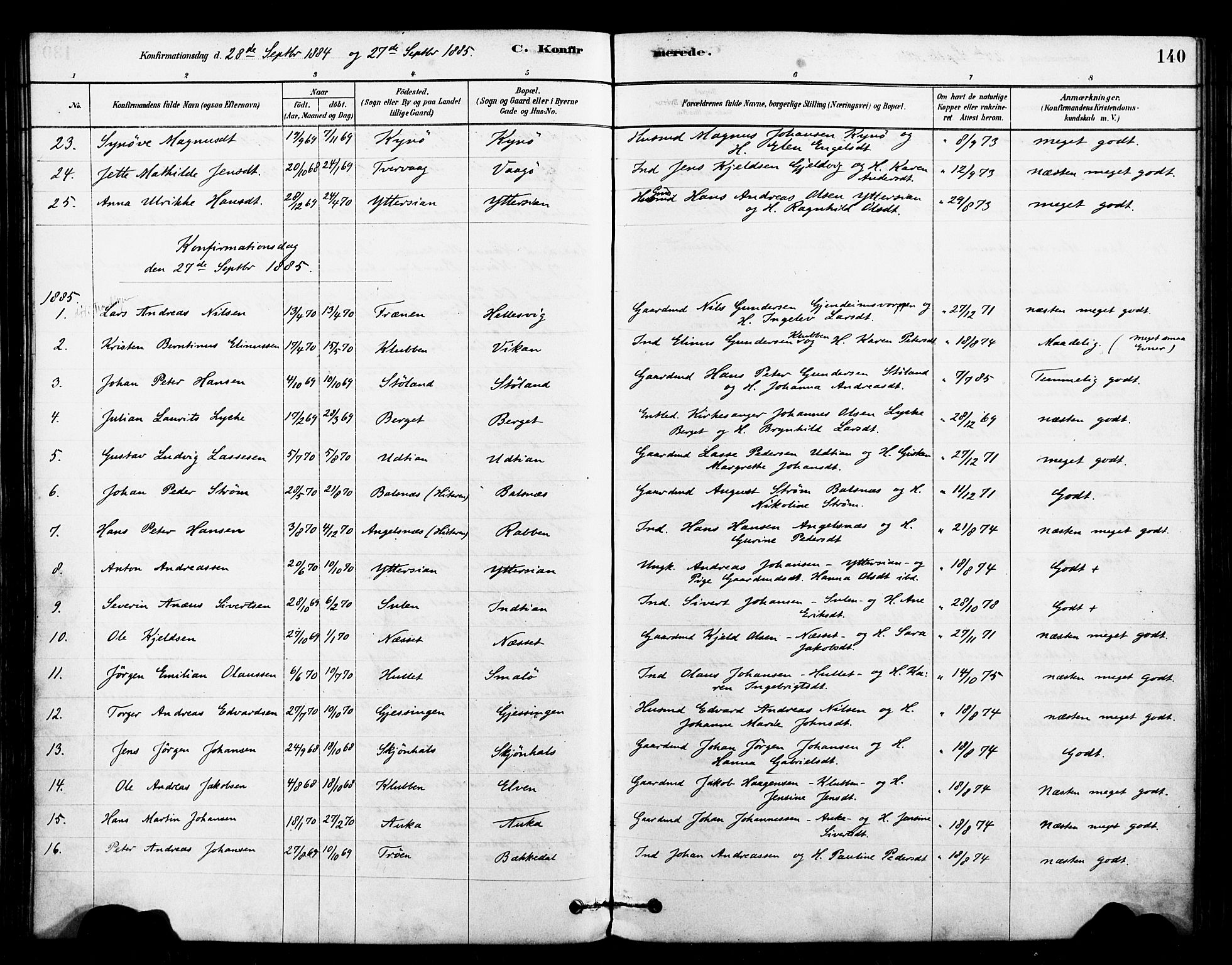 Ministerialprotokoller, klokkerbøker og fødselsregistre - Sør-Trøndelag, SAT/A-1456/640/L0578: Parish register (official) no. 640A03, 1879-1889, p. 140