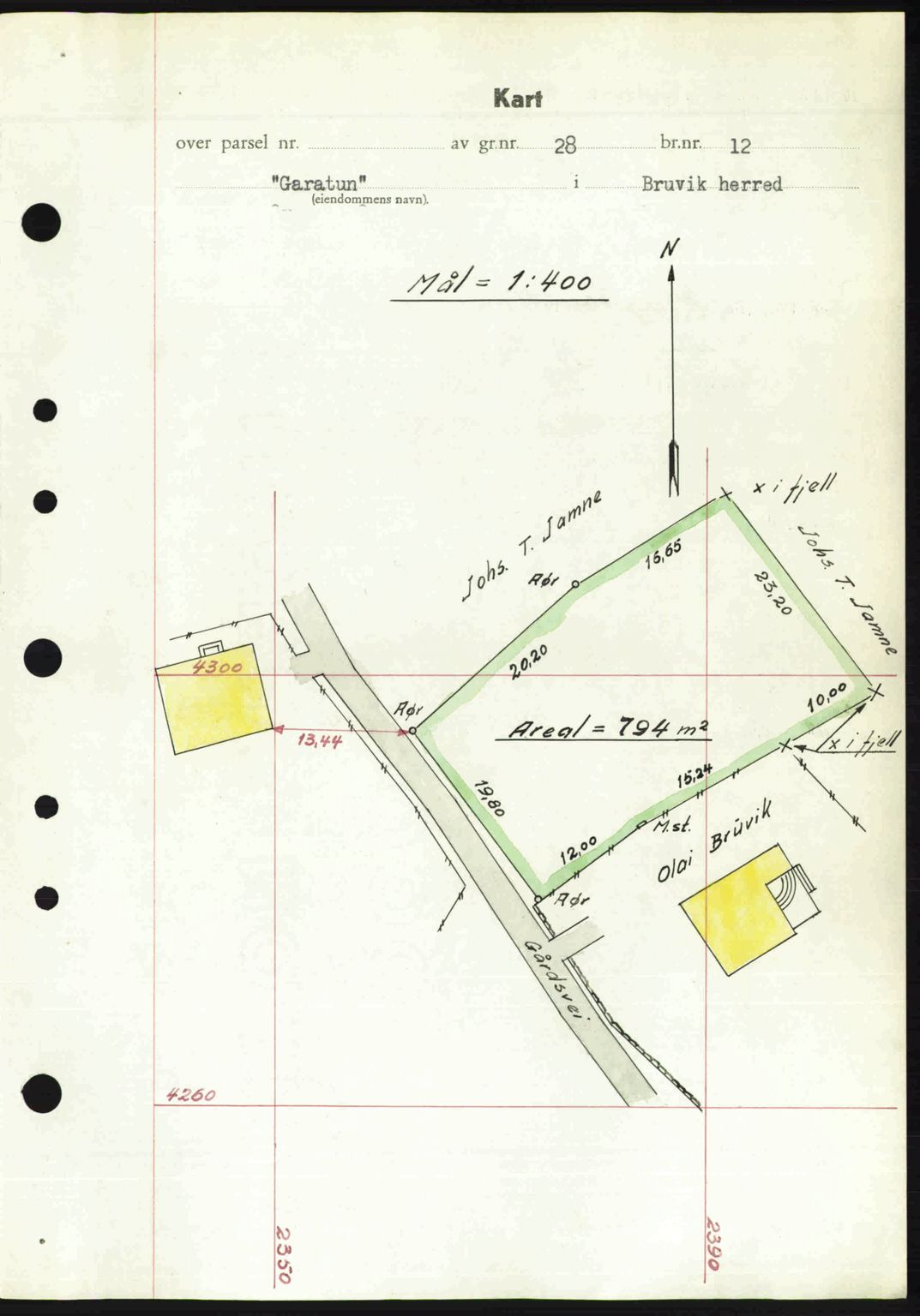 Nordhordland sorenskrivar, SAB/A-2901/1/G/Gb/Gbf/L0032: Mortgage book no. A32, 1947-1947, Diary no: : 2371/1947