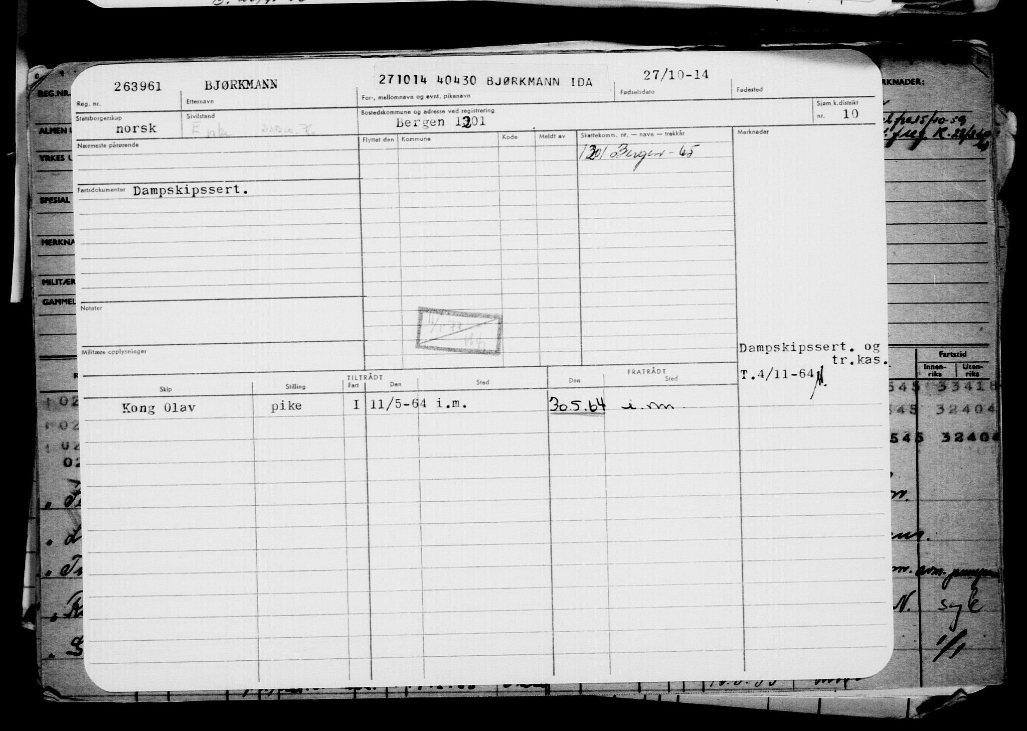 Direktoratet for sjømenn, AV/RA-S-3545/G/Gb/L0124: Hovedkort, 1914, p. 860