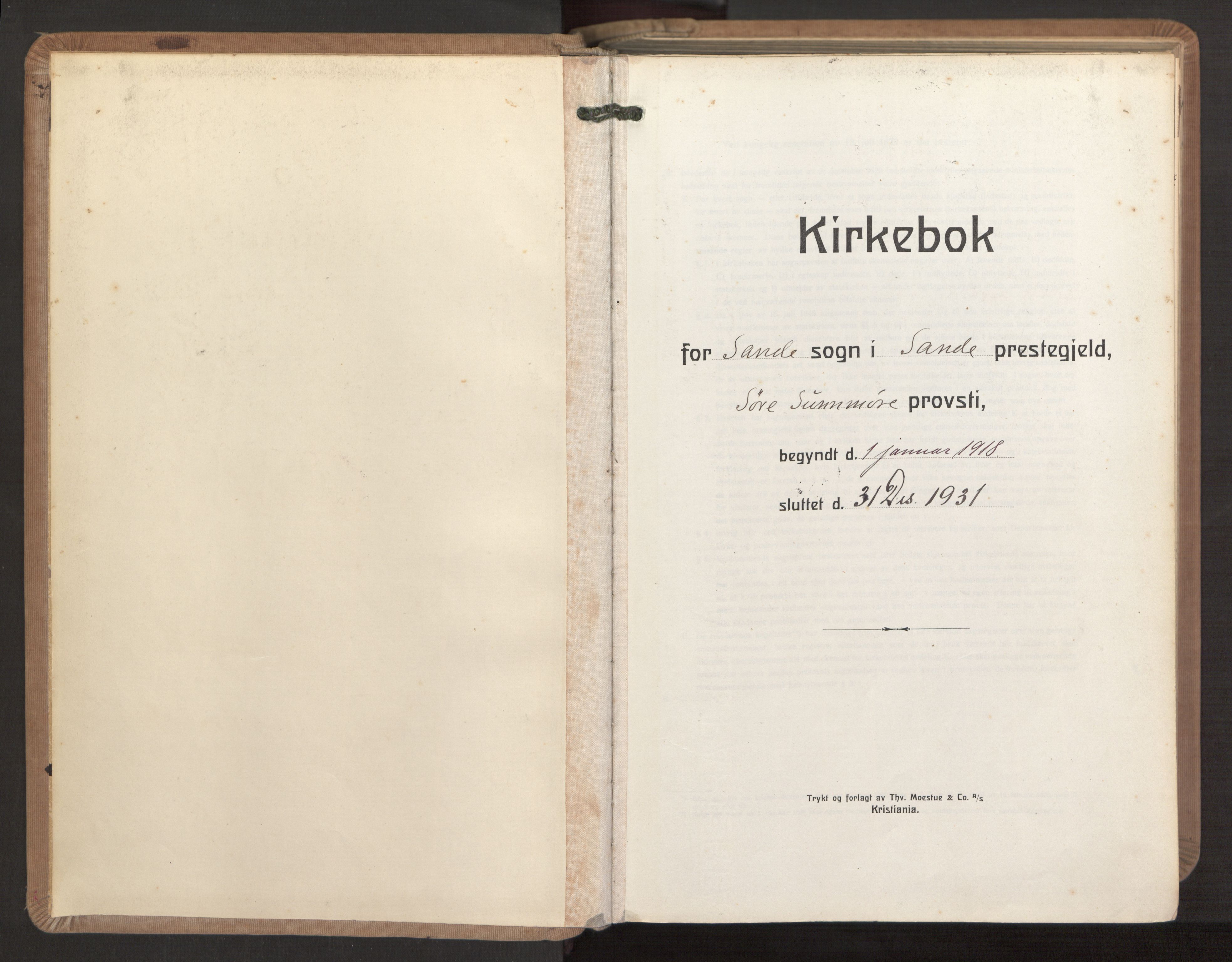 Ministerialprotokoller, klokkerbøker og fødselsregistre - Møre og Romsdal, AV/SAT-A-1454/503/L0044: Parish register (official) no. 503A12, 1918-1931