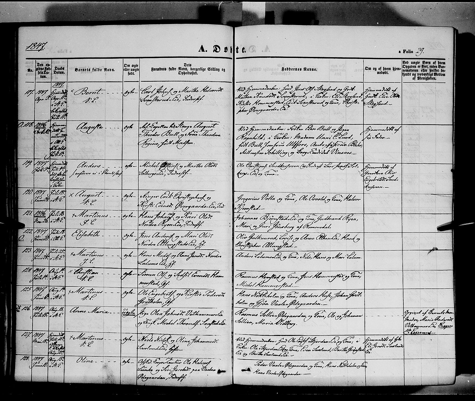 Stange prestekontor, AV/SAH-PREST-002/K/L0011: Parish register (official) no. 11, 1846-1852, p. 29