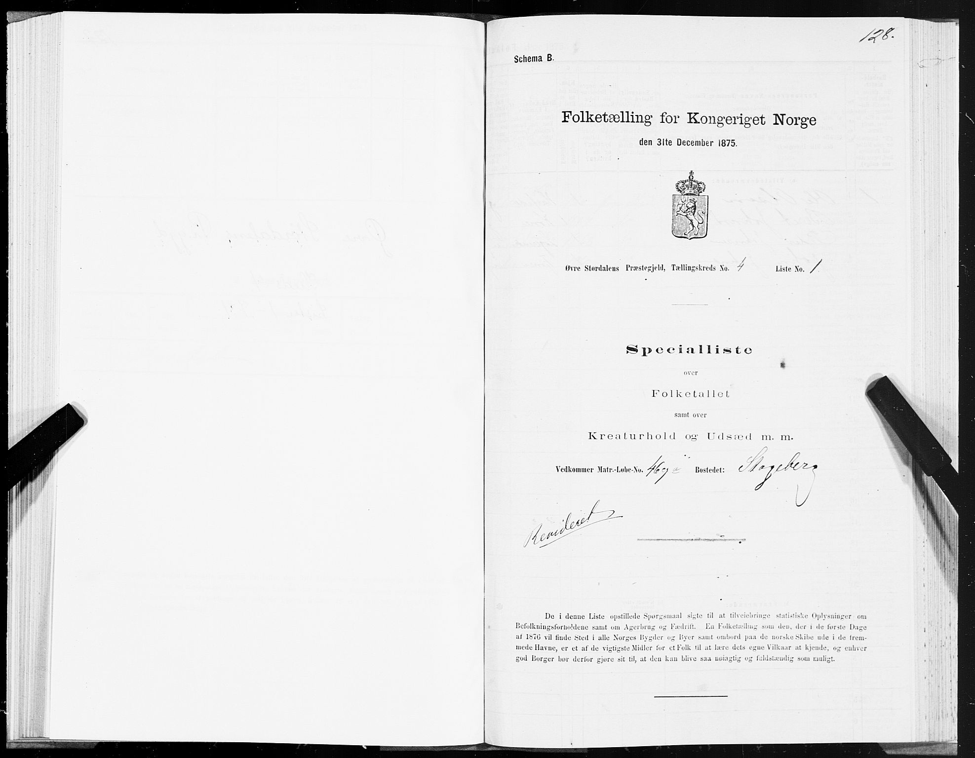 SAT, 1875 census for 1711P Øvre Stjørdal, 1875, p. 2128