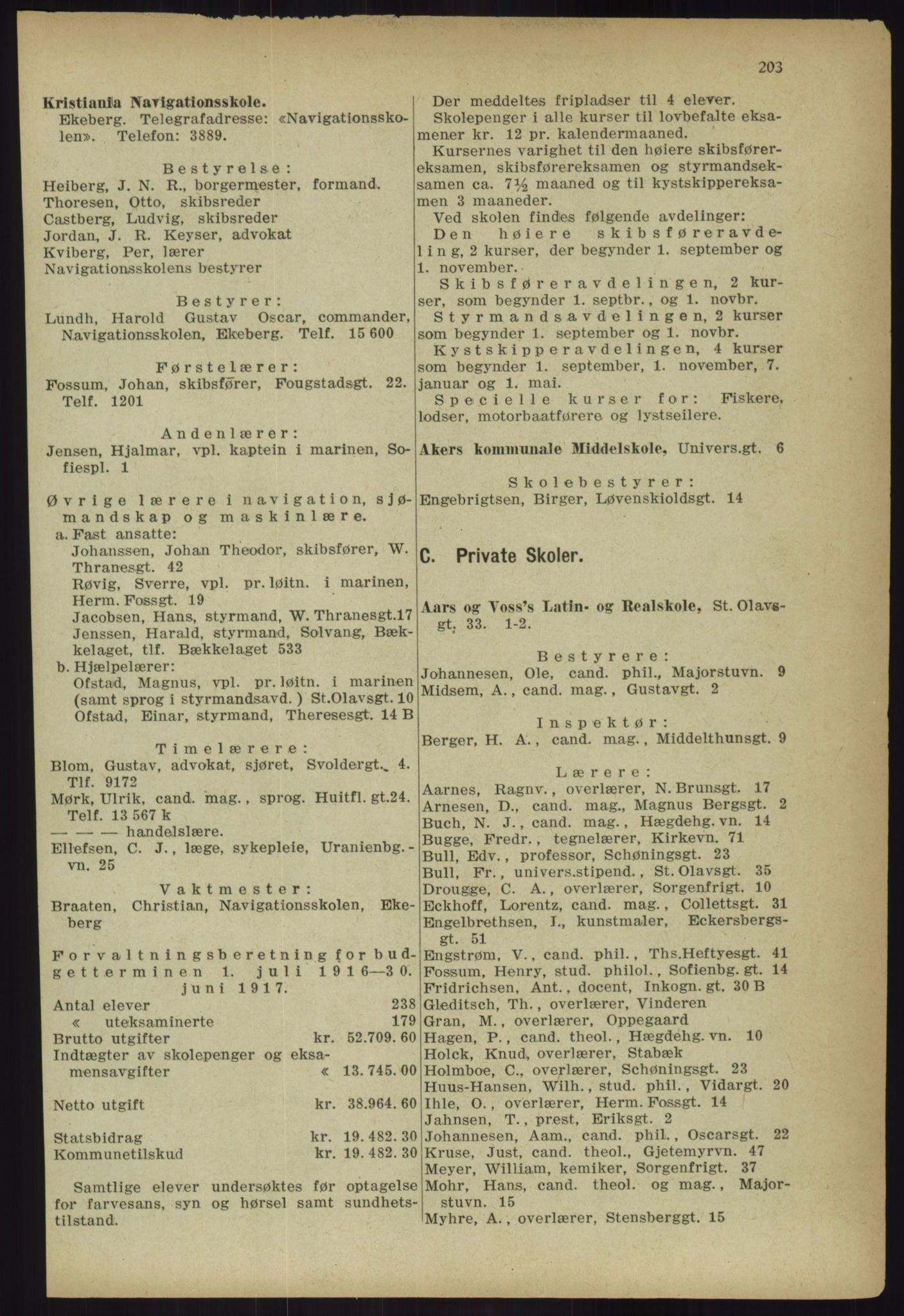 Kristiania/Oslo adressebok, PUBL/-, 1918, p. 216