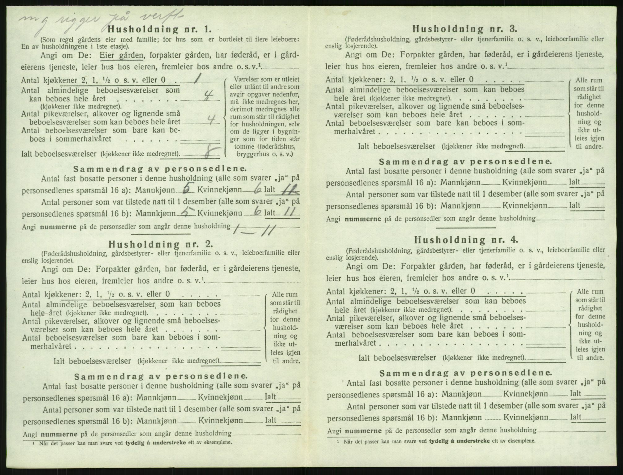 SAK, 1920 census for Fjære, 1920, p. 784