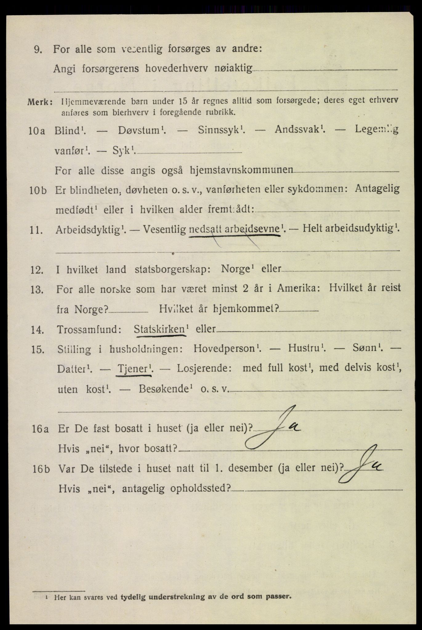 SAH, 1920 census for Nord-Fron, 1920, p. 9383