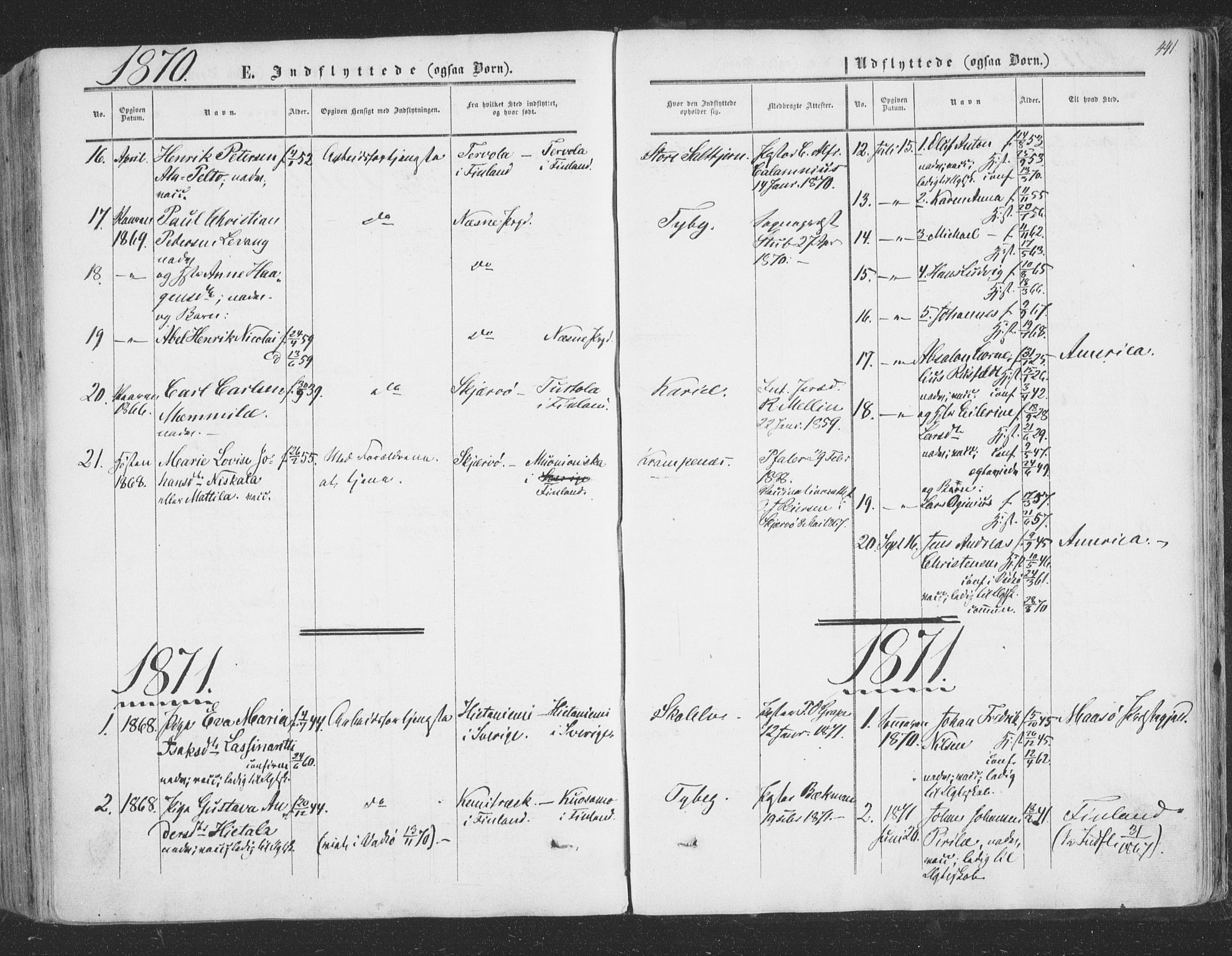 Vadsø sokneprestkontor, SATØ/S-1325/H/Ha/L0004kirke: Parish register (official) no. 4, 1854-1880, p. 441
