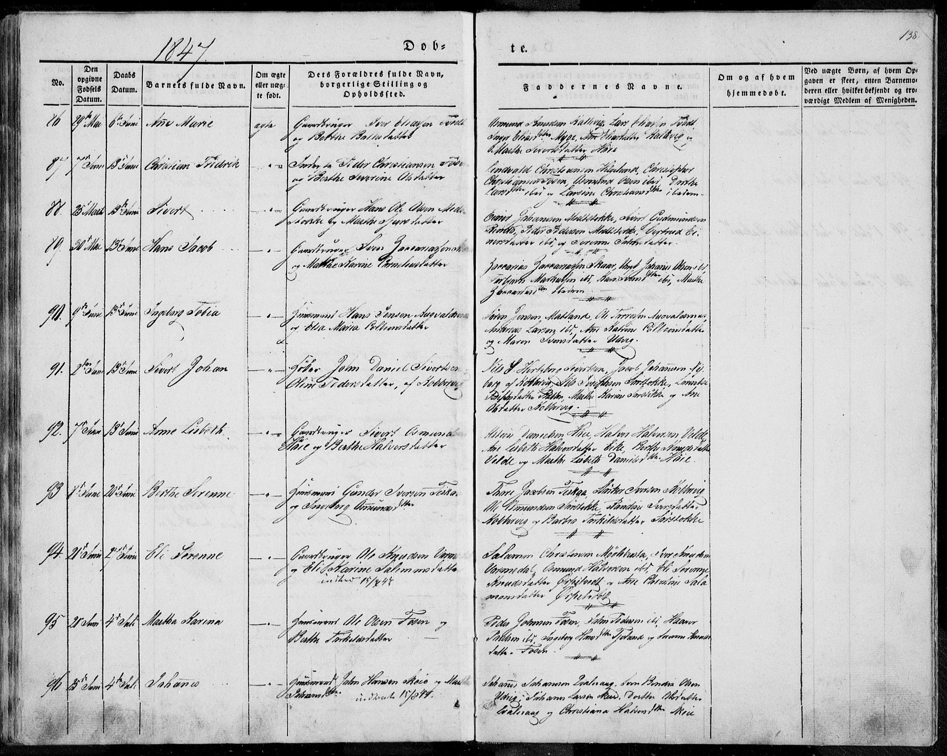 Avaldsnes sokneprestkontor, AV/SAST-A -101851/H/Ha/Haa/L0006: Parish register (official) no. A 6, 1839-1847, p. 138