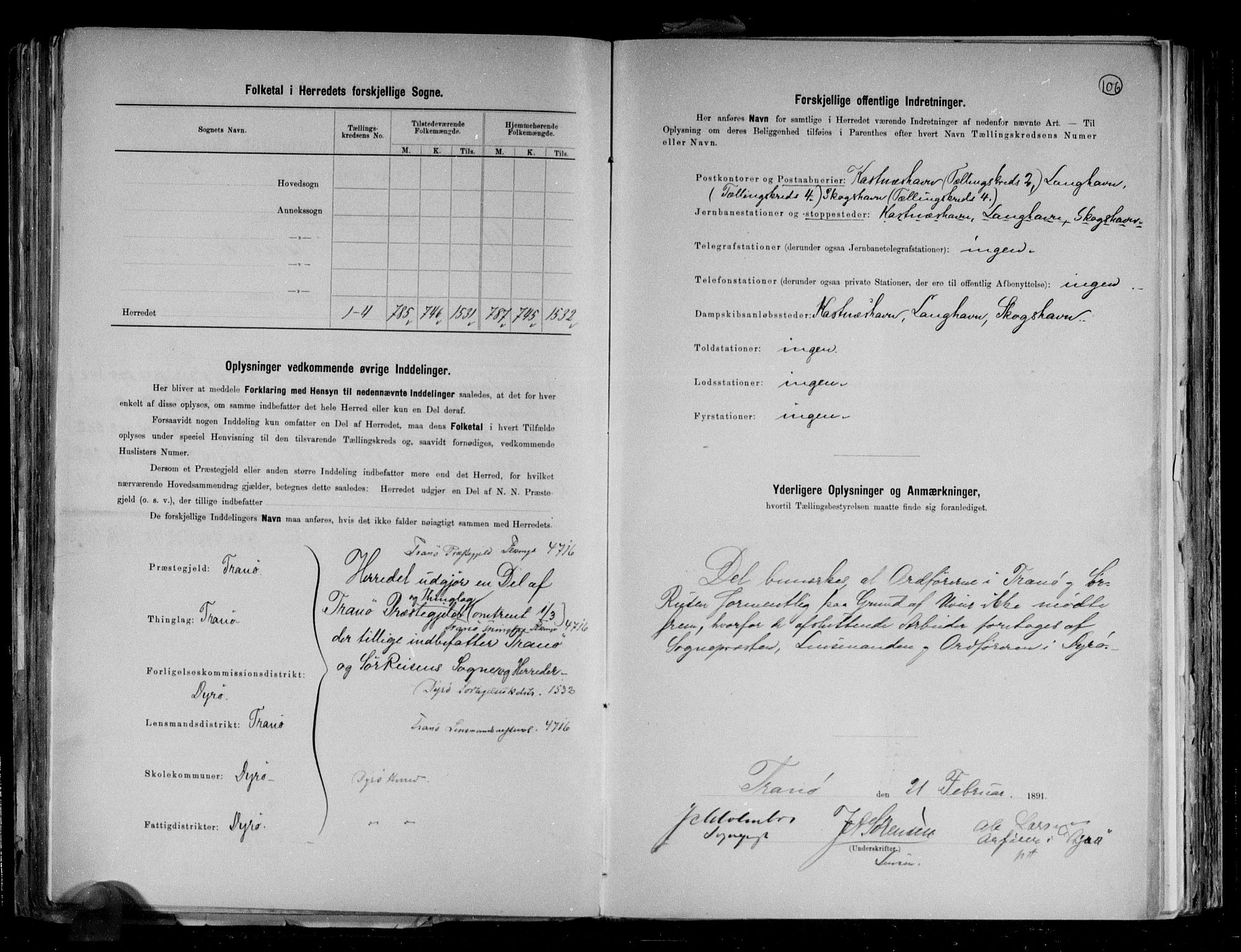 RA, 1891 census for 1926 Dyrøy, 1891, p. 3