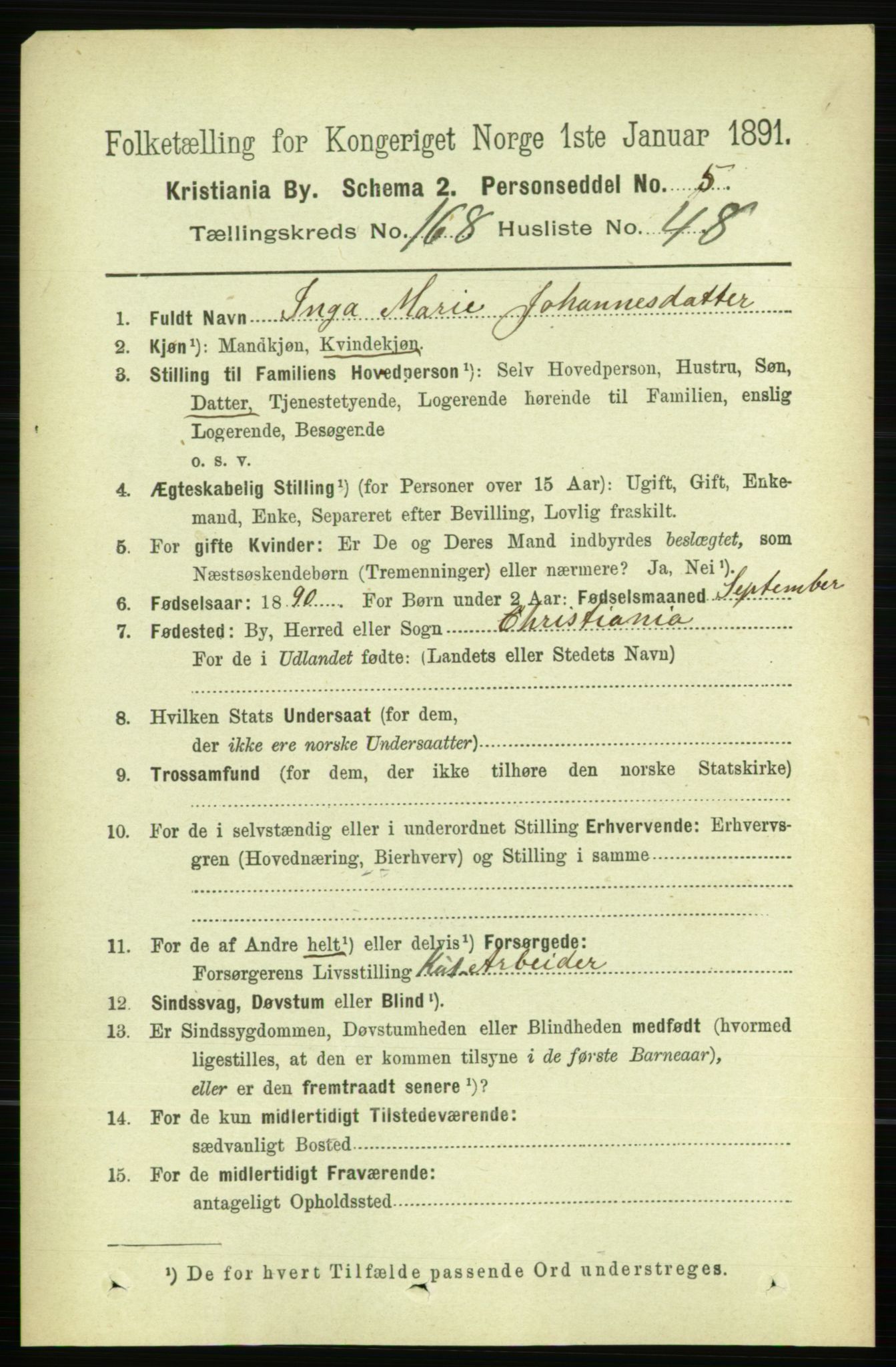 RA, 1891 census for 0301 Kristiania, 1891, p. 98702