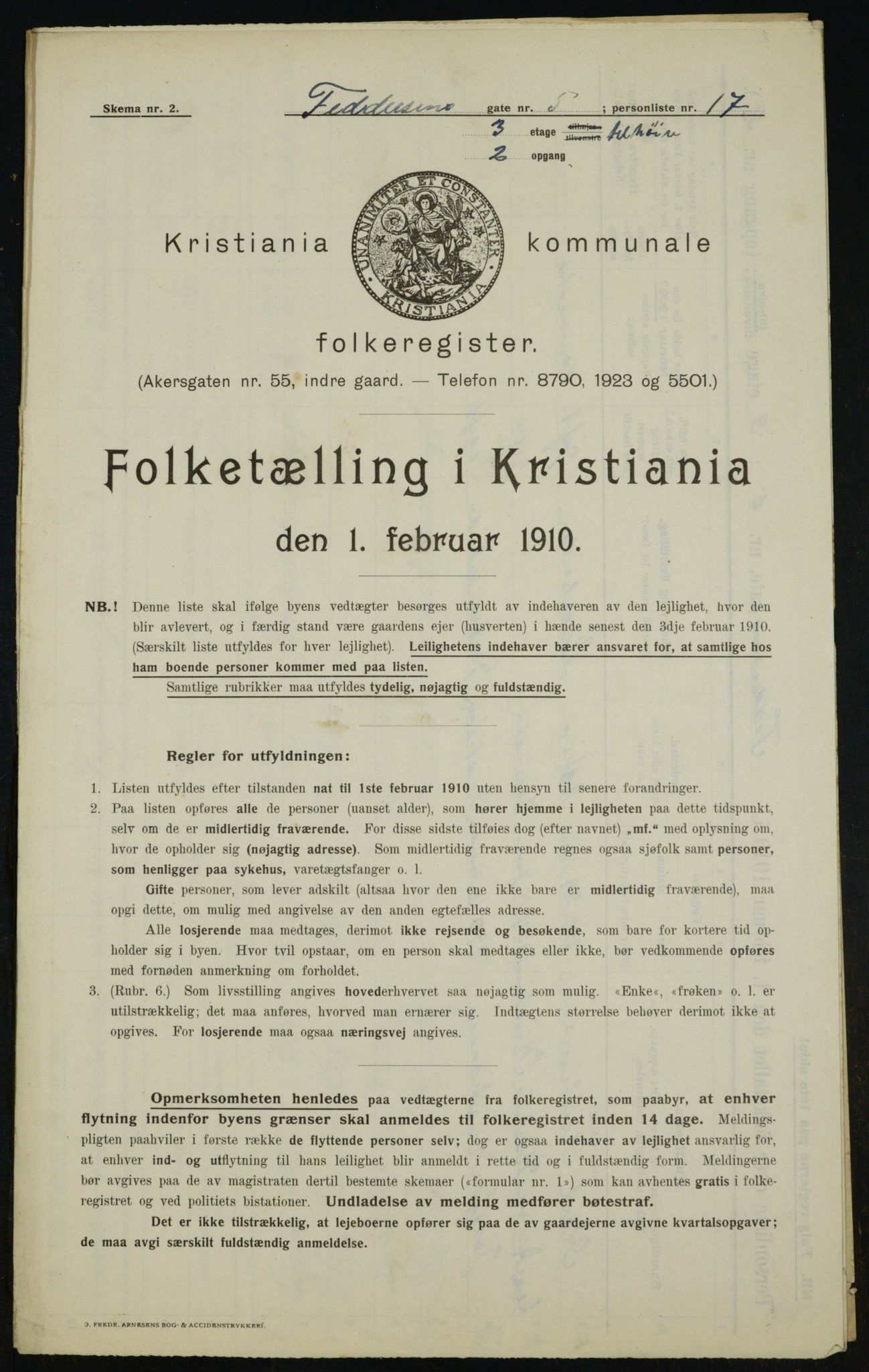 OBA, Municipal Census 1910 for Kristiania, 1910, p. 22625