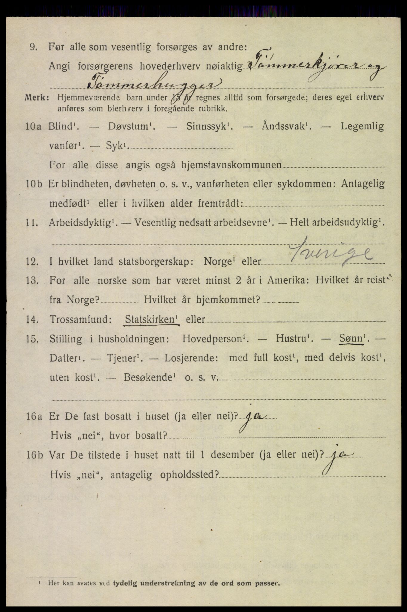 SAH, 1920 census for Trysil, 1920, p. 4346