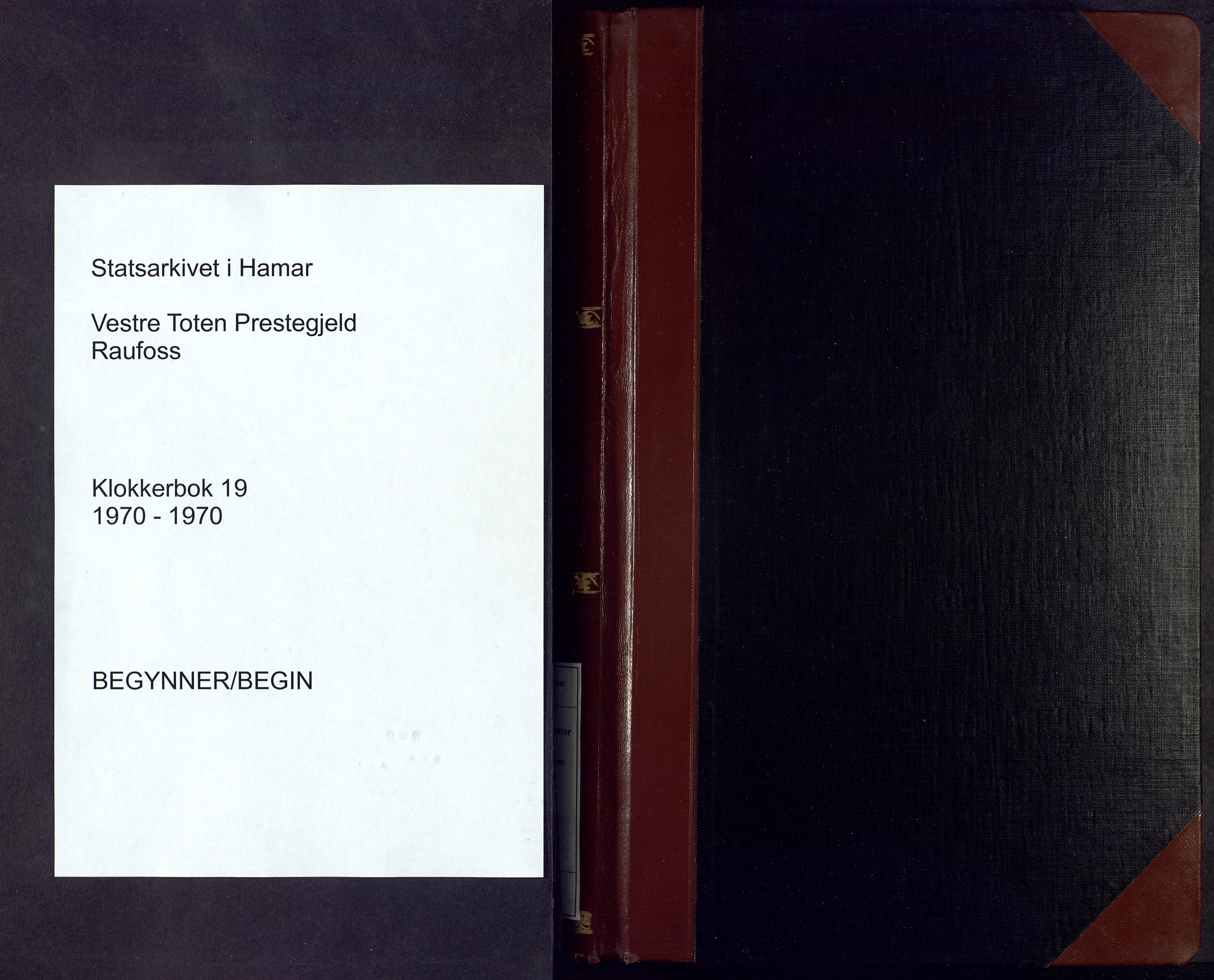 Vestre Toten prestekontor, SAH/PREST-108/H/Ha/Hab/L0019: Parish register (copy) no. 19, 1970-1970