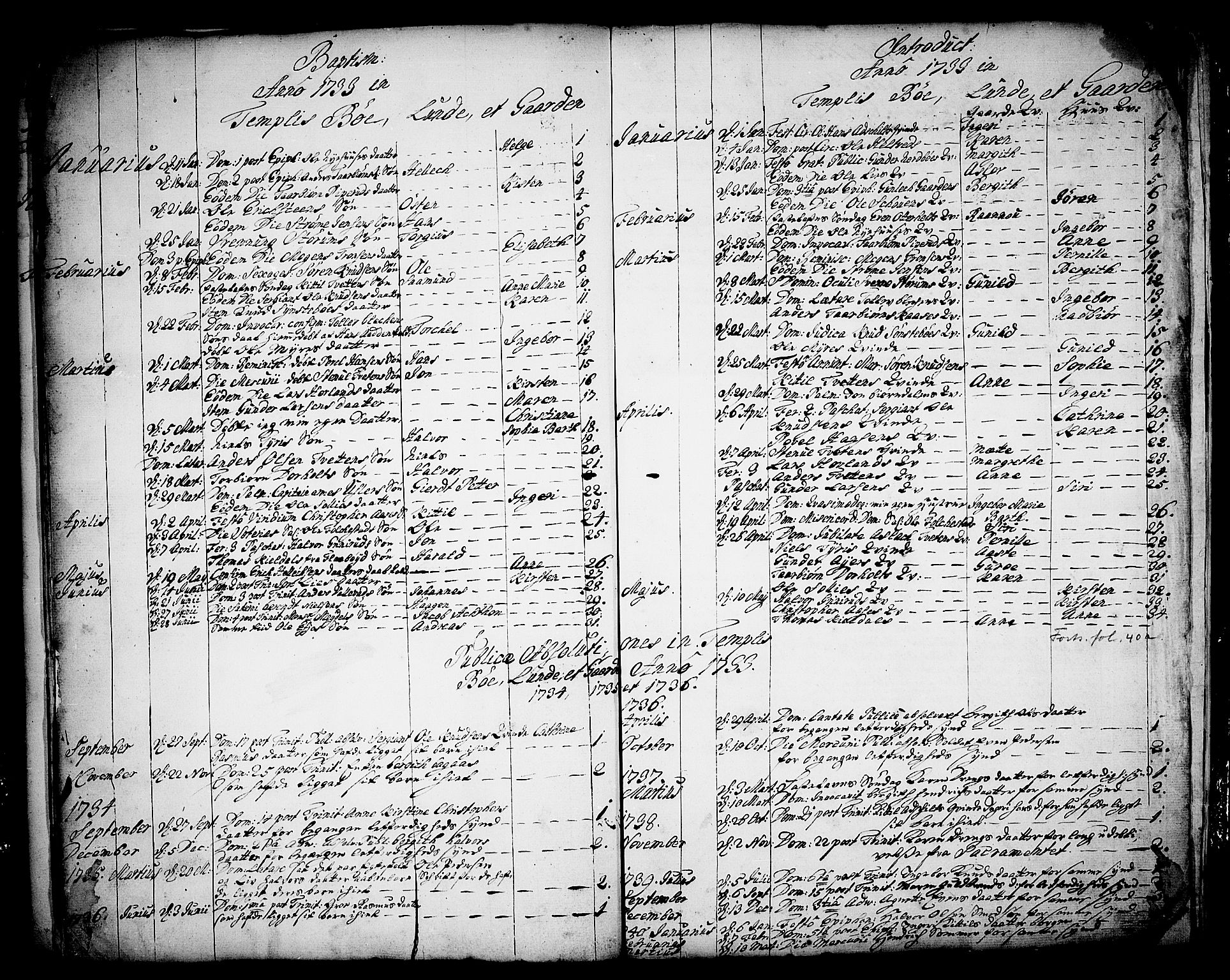 Bø kirkebøker, SAKO/A-257/F/Fa/L0003: Parish register (official) no. 3, 1733-1748, p. 65