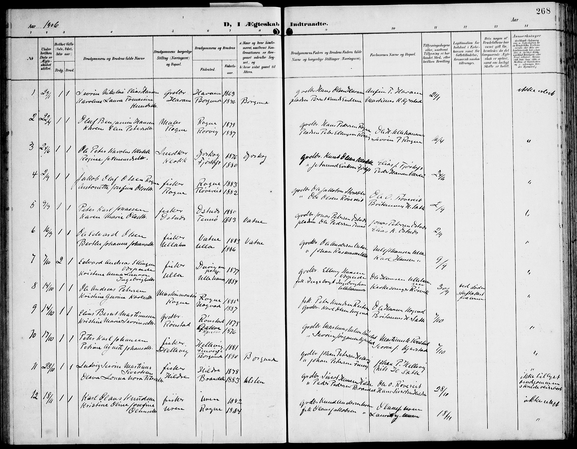 Ministerialprotokoller, klokkerbøker og fødselsregistre - Møre og Romsdal, AV/SAT-A-1454/536/L0511: Parish register (copy) no. 536C06, 1899-1944, p. 268