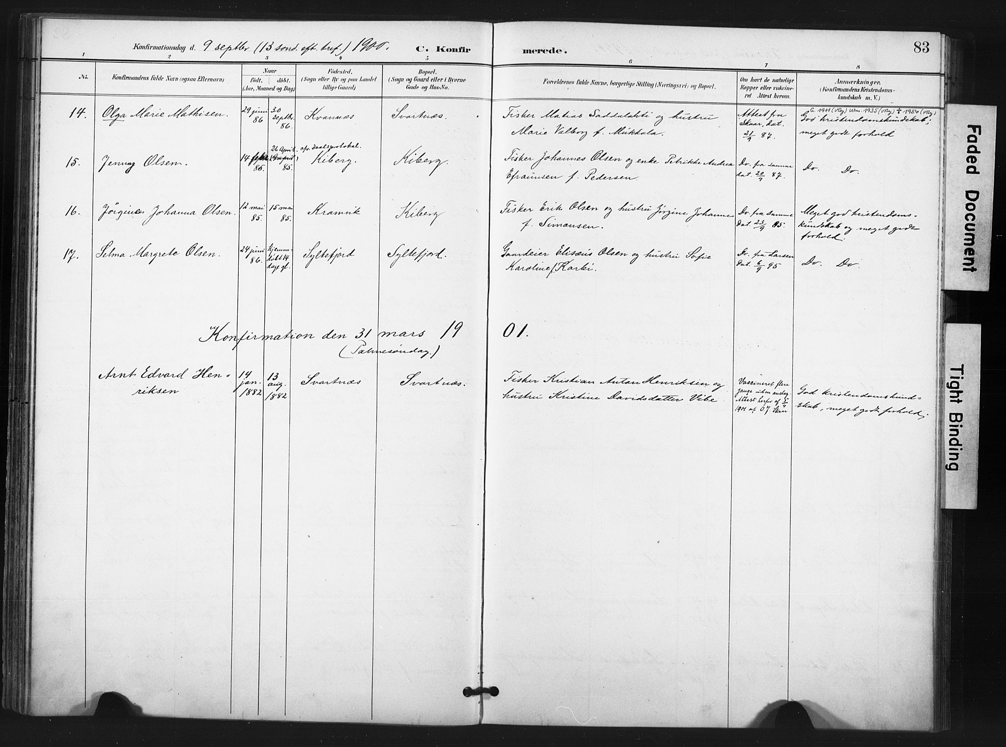 Vardø sokneprestkontor, SATØ/S-1332/H/Ha/L0011kirke: Parish register (official) no. 11, 1897-1911, p. 83