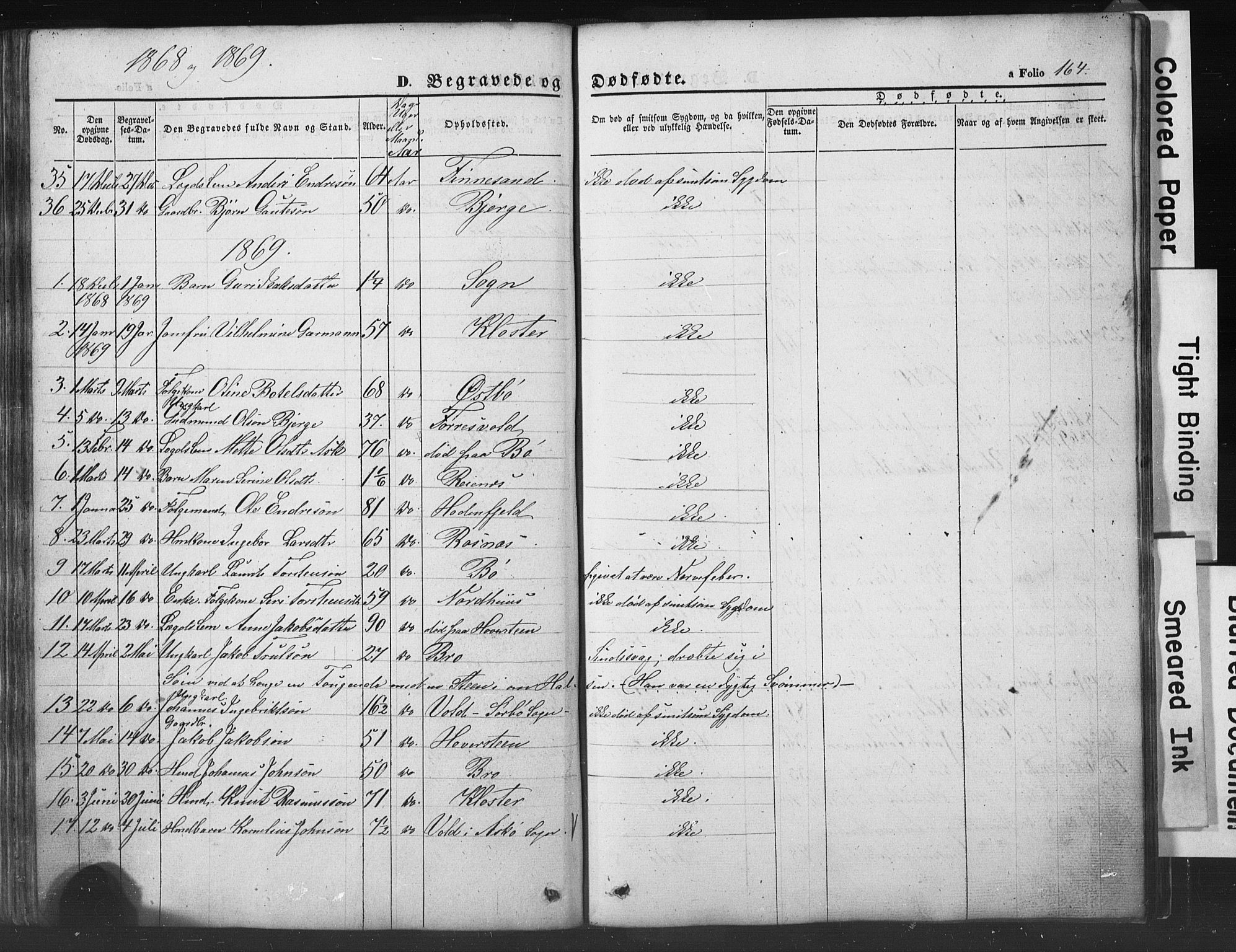 Rennesøy sokneprestkontor, SAST/A -101827/H/Ha/Hab/L0002: Parish register (copy) no. B 2, 1852-1880, p. 164