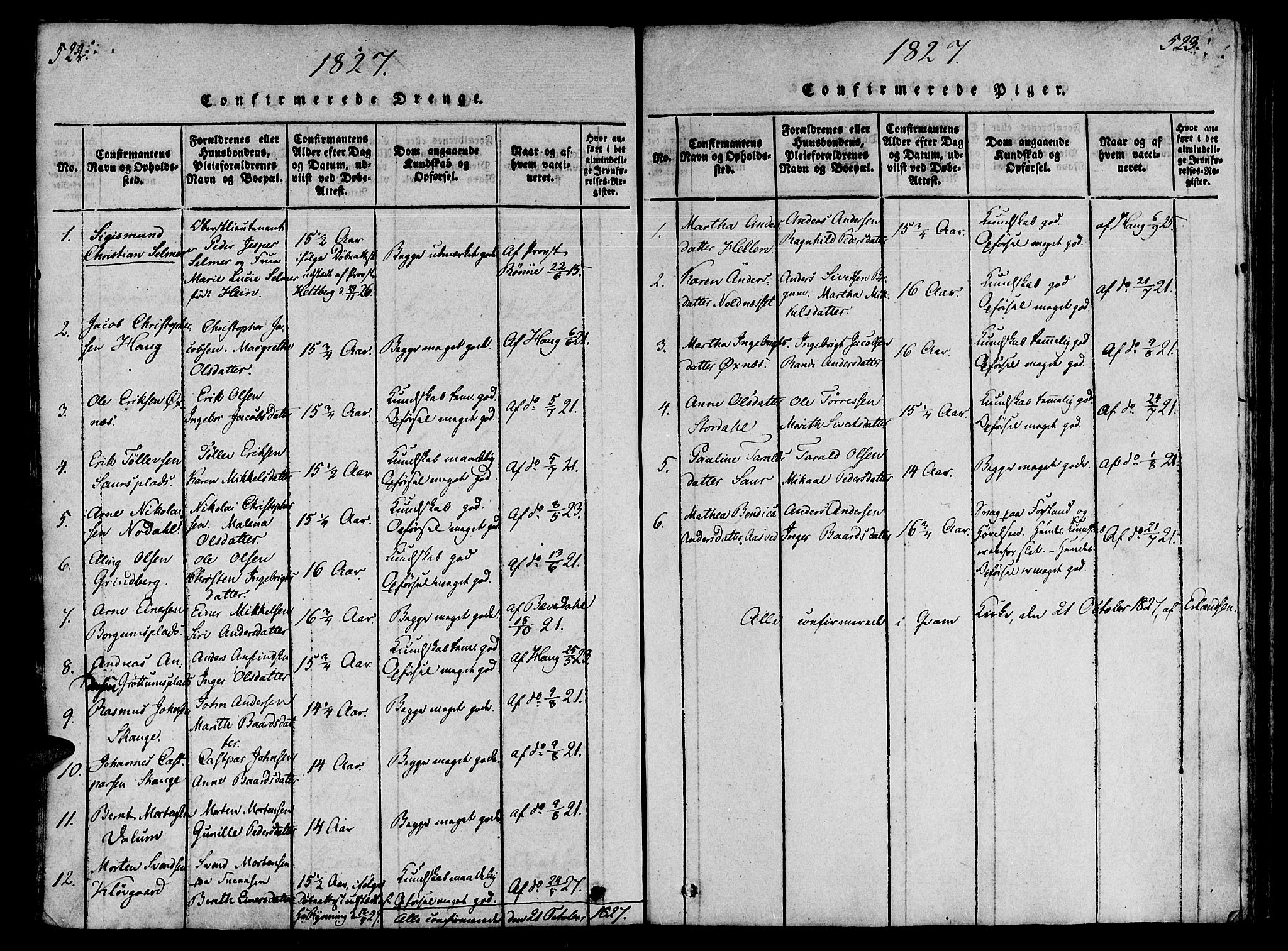 Ministerialprotokoller, klokkerbøker og fødselsregistre - Nord-Trøndelag, SAT/A-1458/746/L0441: Parish register (official) no. 746A03 /2, 1816-1827, p. 522-523