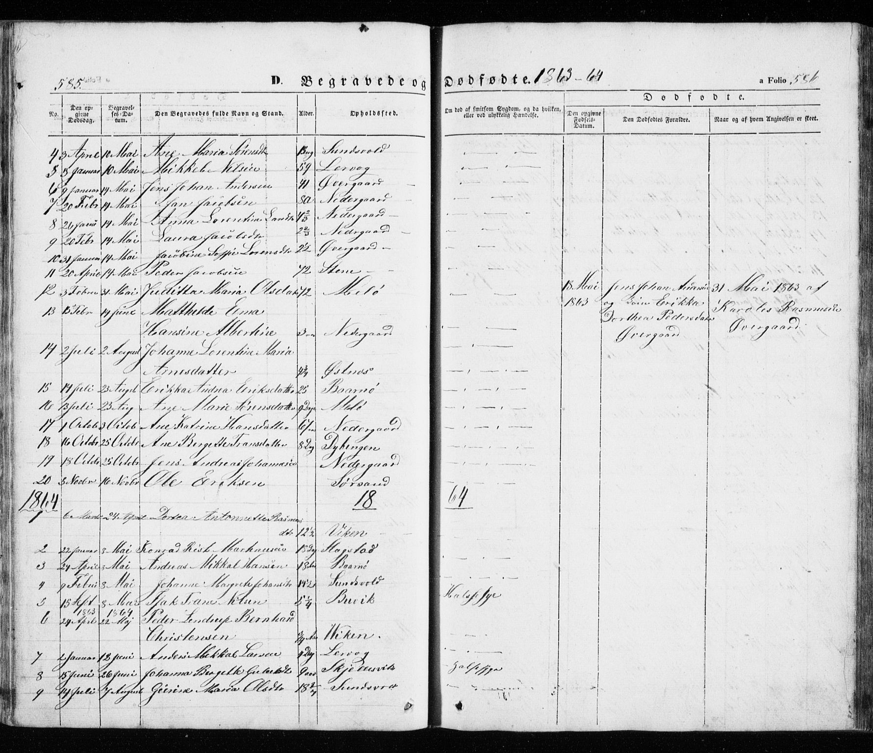 Trondenes sokneprestkontor, SATØ/S-1319/H/Ha/L0010kirke: Parish register (official) no. 10, 1840-1865, p. 585-586