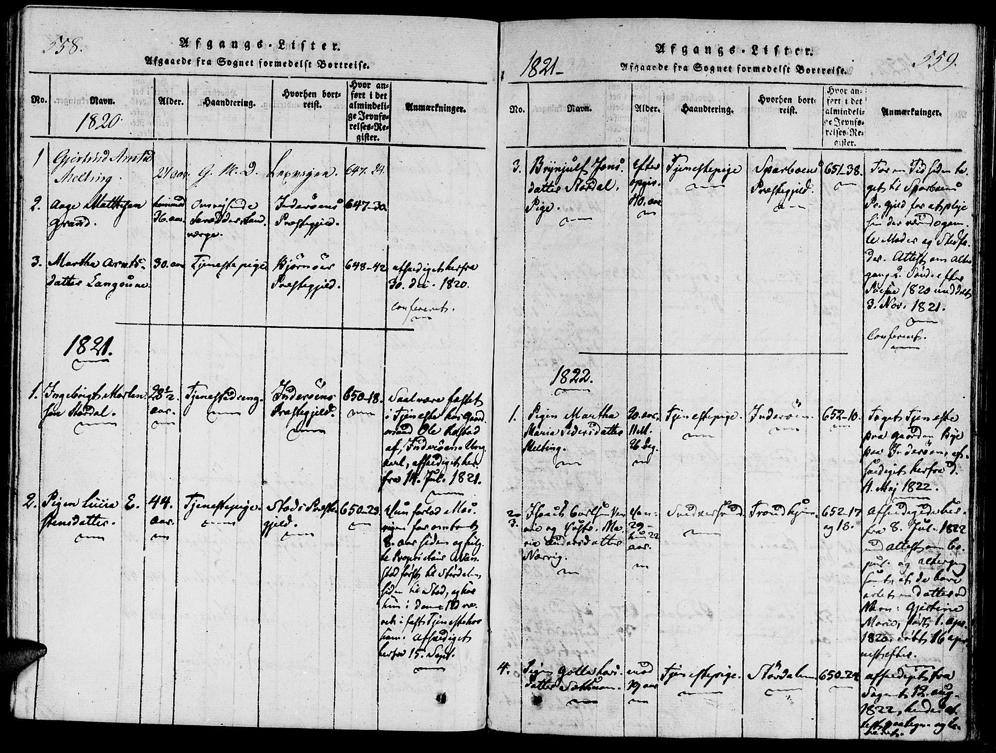 Ministerialprotokoller, klokkerbøker og fødselsregistre - Nord-Trøndelag, SAT/A-1458/733/L0322: Parish register (official) no. 733A01, 1817-1842, p. 558-559