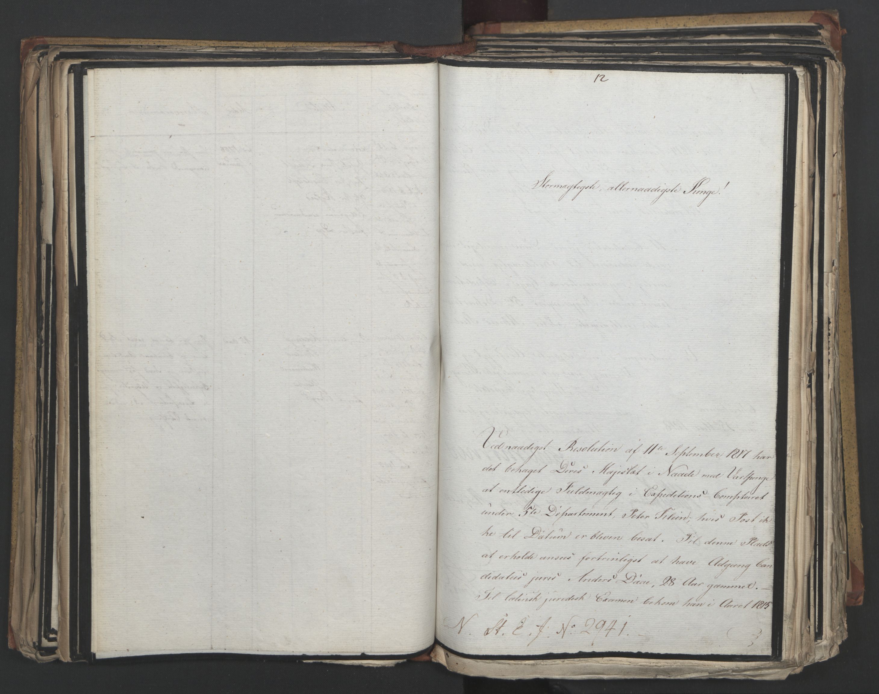 Statsrådsavdelingen i Stockholm, AV/RA-S-1003/D/Da/L0014: Regjeringsinnstillinger nr. 2890-3057, 1818, p. 207