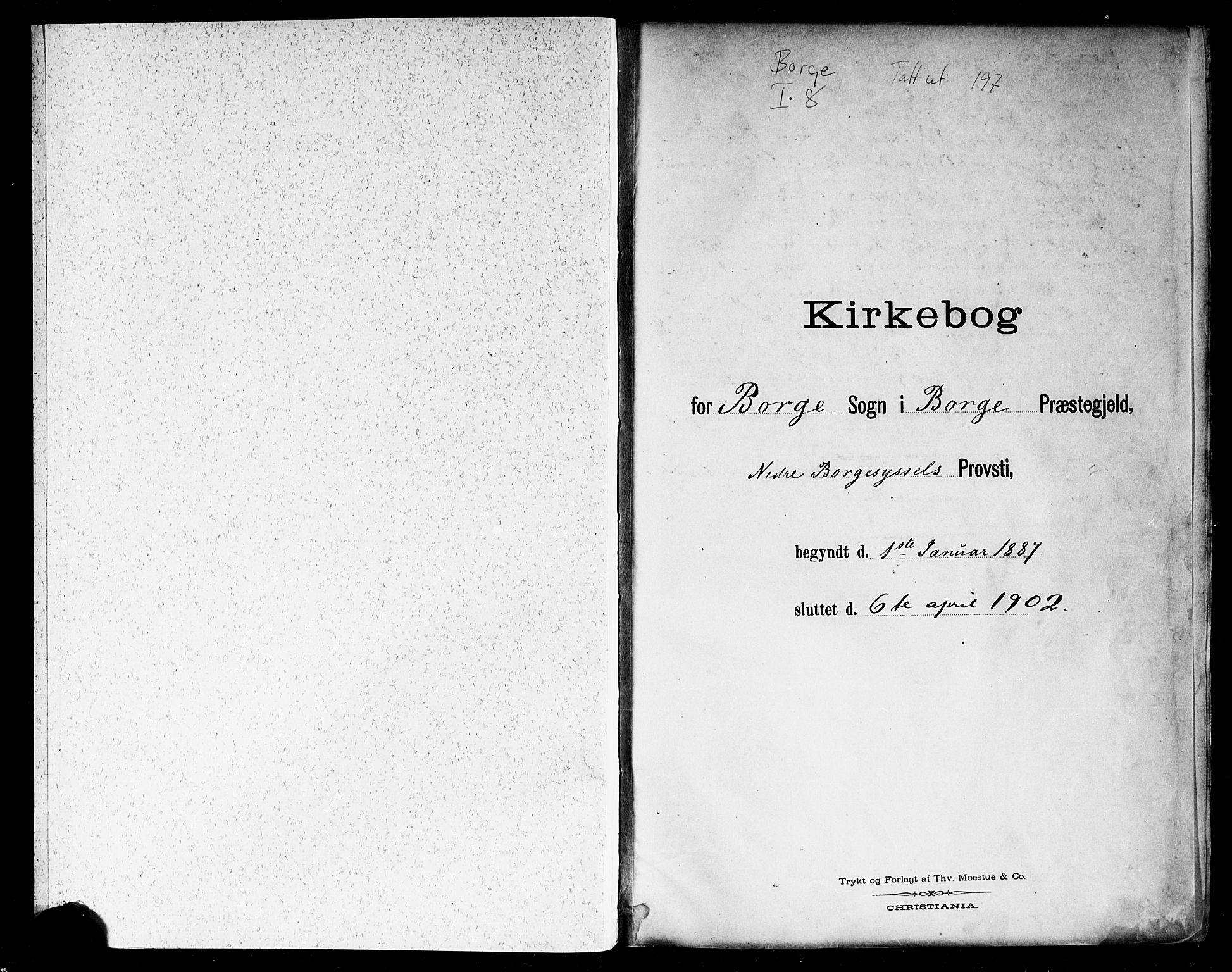 Borge prestekontor Kirkebøker, SAO/A-10903/F/Fa/L0008: Parish register (official) no. I 8A, 1887-1902