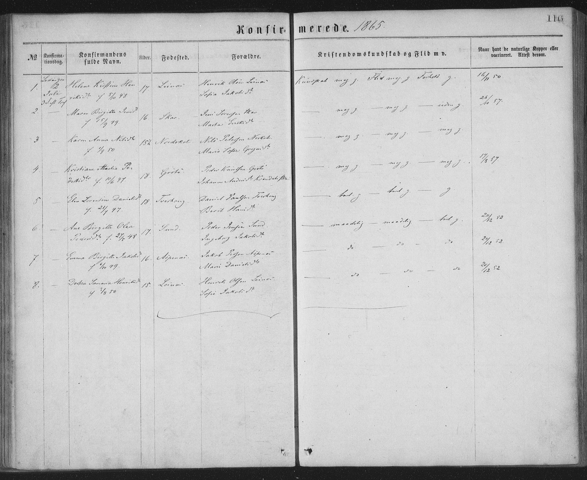 Ministerialprotokoller, klokkerbøker og fødselsregistre - Nordland, AV/SAT-A-1459/855/L0801: Parish register (official) no. 855A09, 1864-1874, p. 116