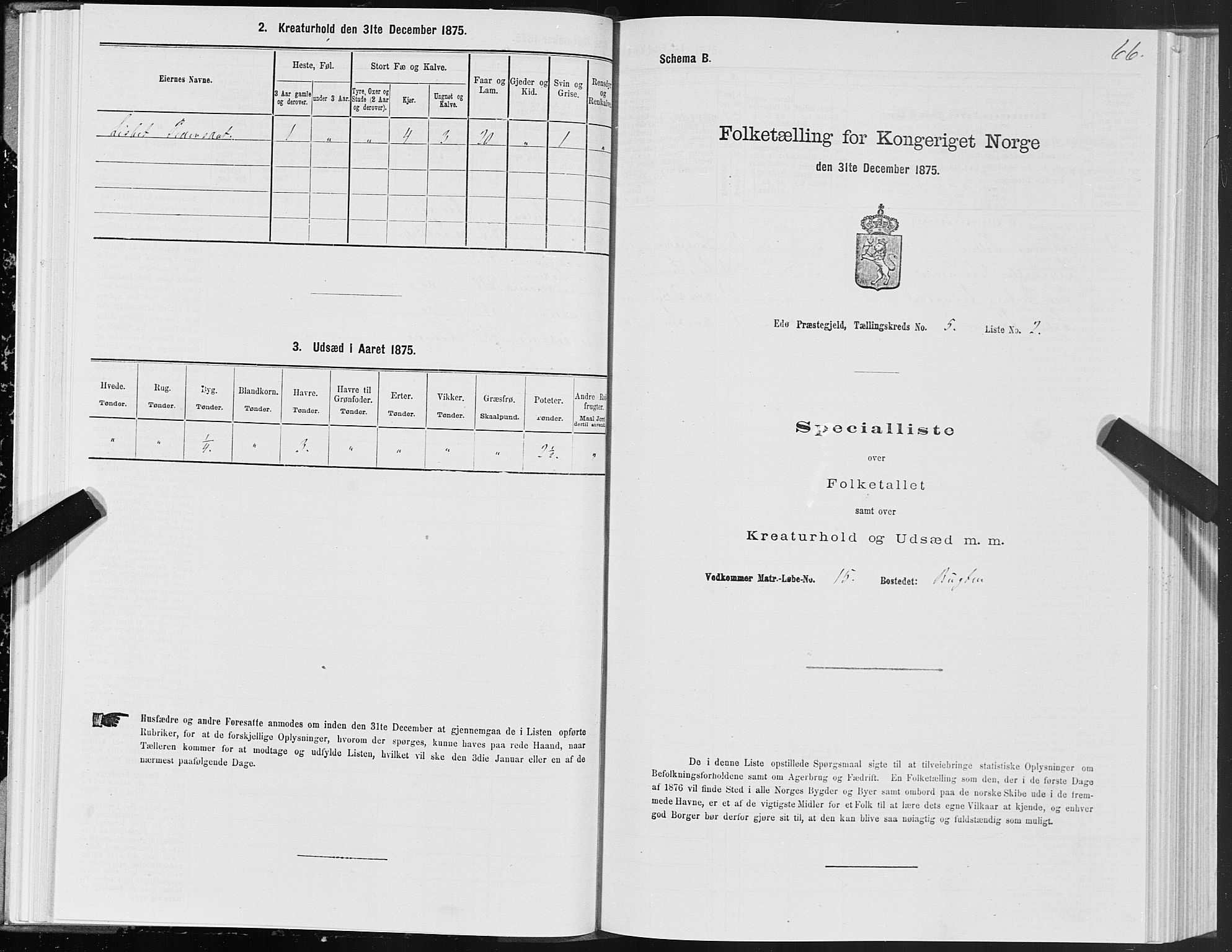 SAT, 1875 census for 1573P Edøy, 1875, p. 2066