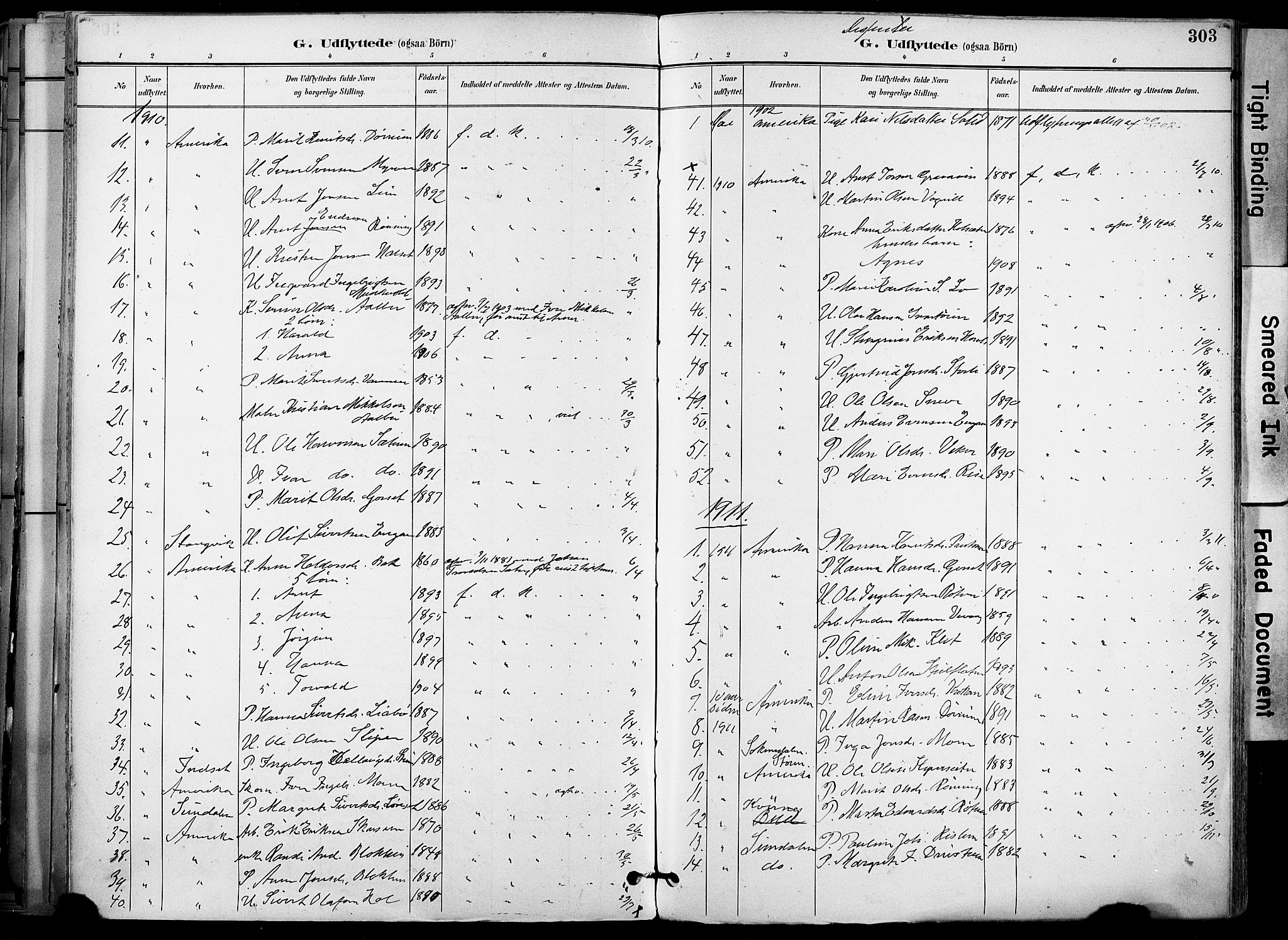 Ministerialprotokoller, klokkerbøker og fødselsregistre - Sør-Trøndelag, SAT/A-1456/678/L0902: Parish register (official) no. 678A11, 1895-1911, p. 303
