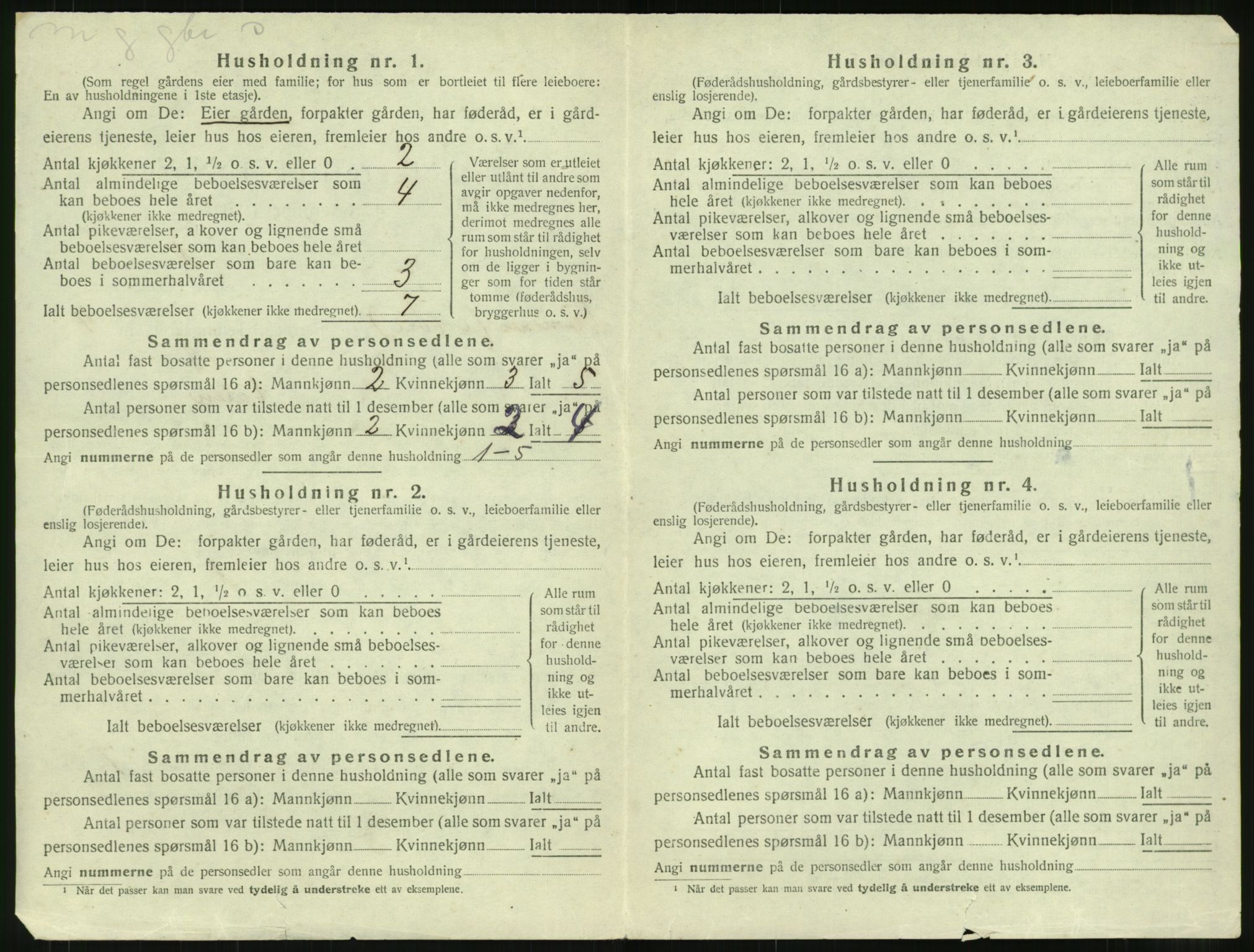 SAT, 1920 census for Bremsnes, 1920, p. 524