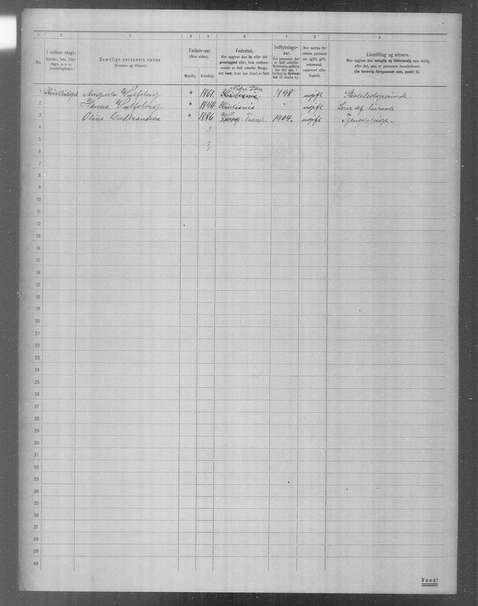 OBA, Municipal Census 1904 for Kristiania, 1904, p. 11344