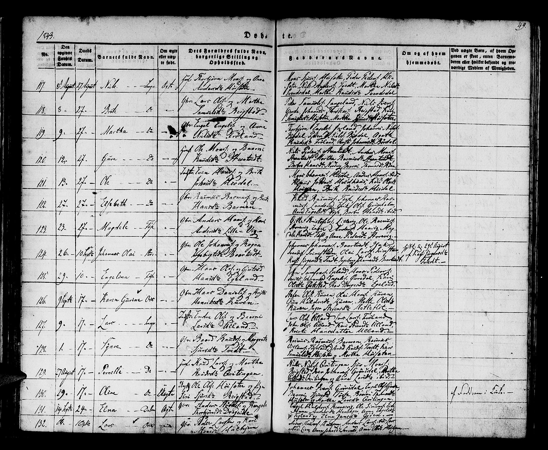 Os sokneprestembete, AV/SAB-A-99929: Parish register (official) no. A 15, 1839-1851, p. 49