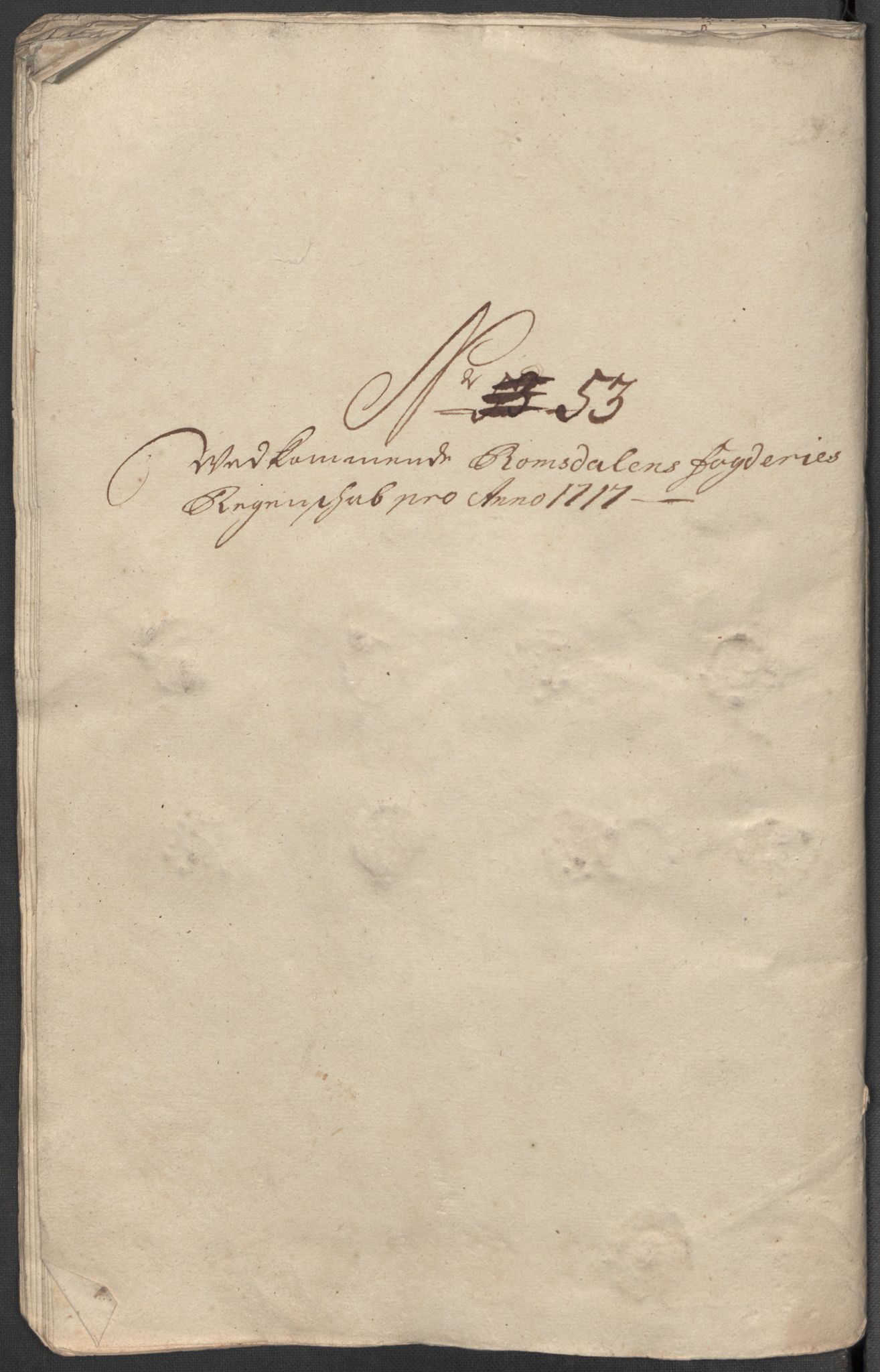 Rentekammeret inntil 1814, Reviderte regnskaper, Fogderegnskap, AV/RA-EA-4092/R55/L3664: Fogderegnskap Romsdal, 1717, p. 286