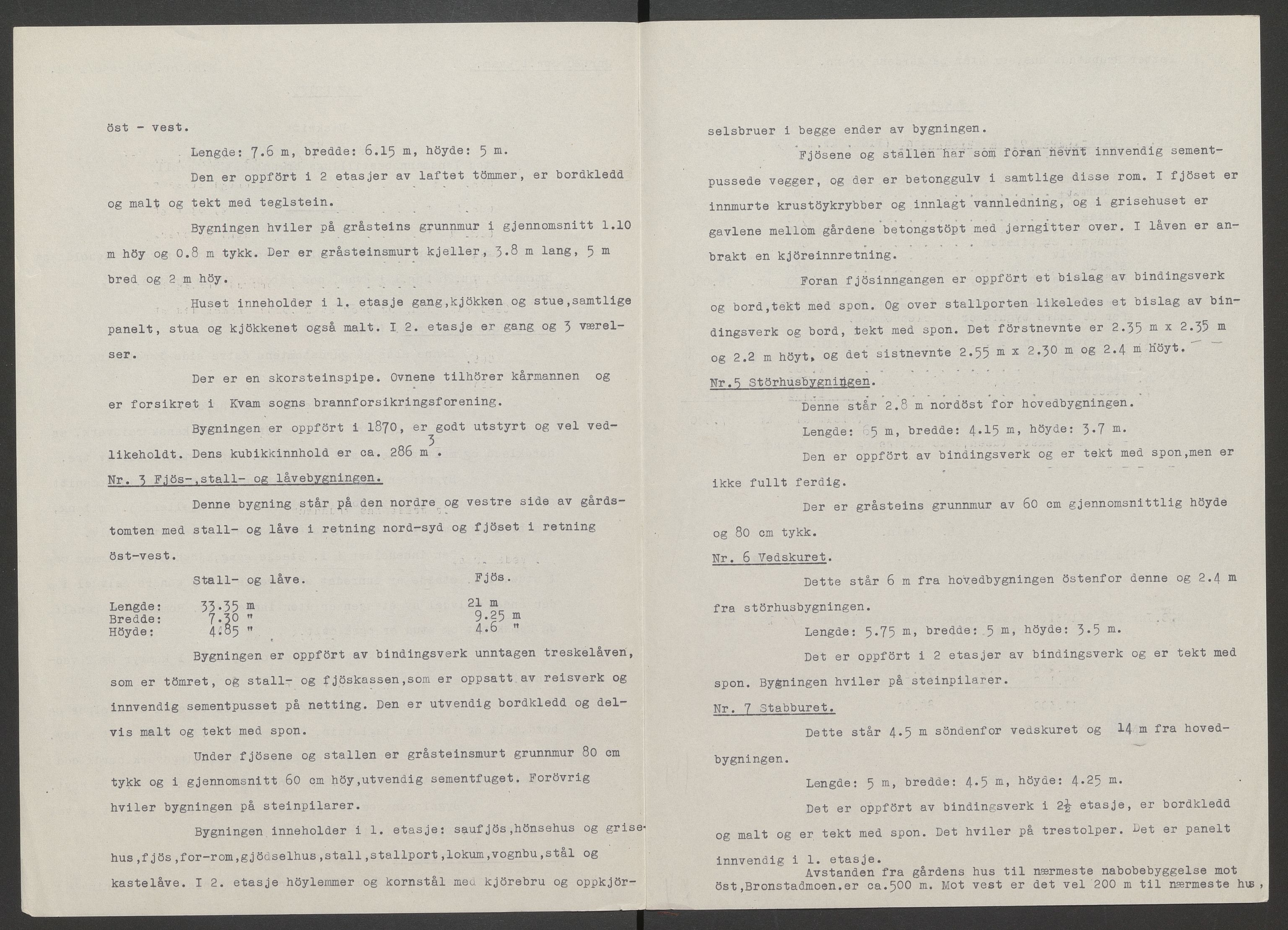Stod lensmannskontor, AV/SAT-A-5914/T/L0134: Branntakstprotokoll, Stod og Kvam, 1903-1953