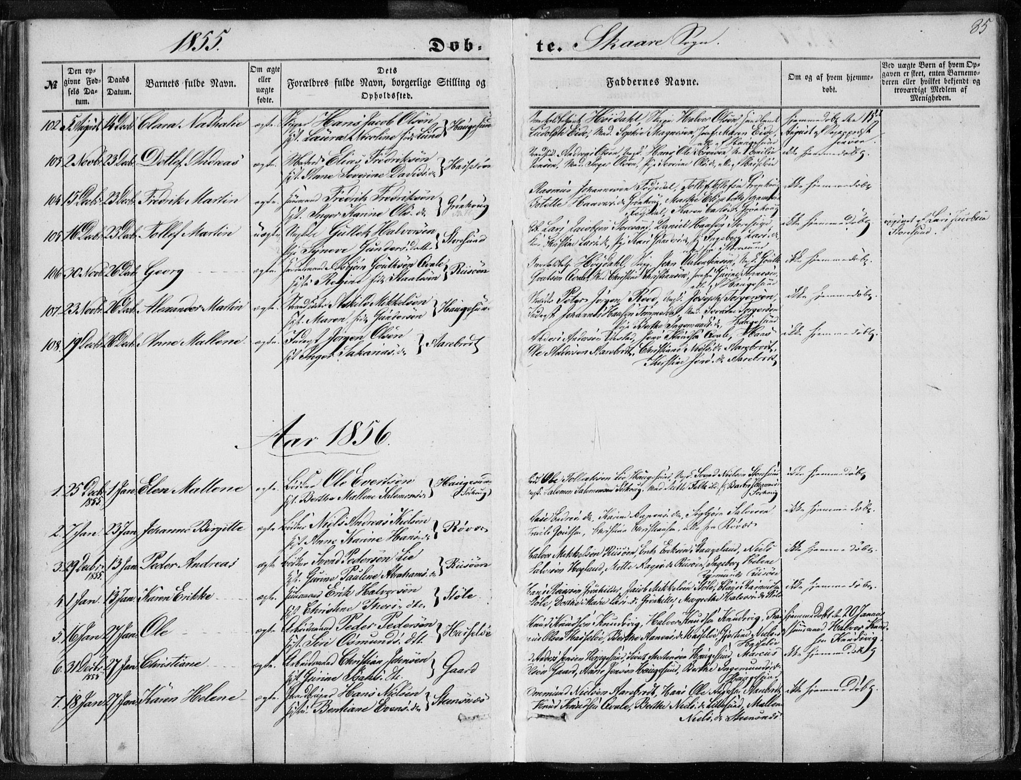 Torvastad sokneprestkontor, AV/SAST-A -101857/H/Ha/Haa/L0009: Parish register (official) no. A 9, 1847-1856, p. 85