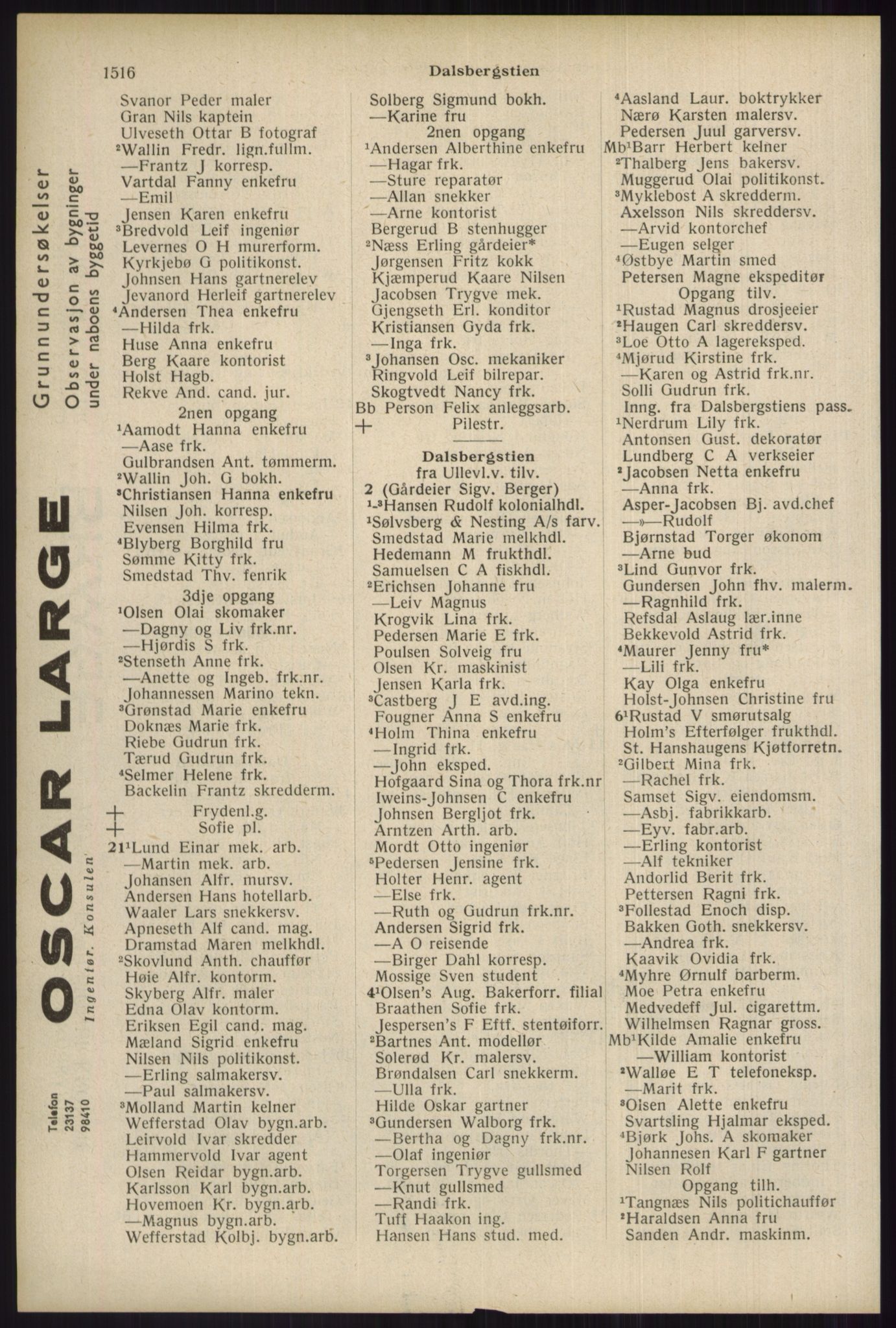 Kristiania/Oslo adressebok, PUBL/-, 1934, p. 1516